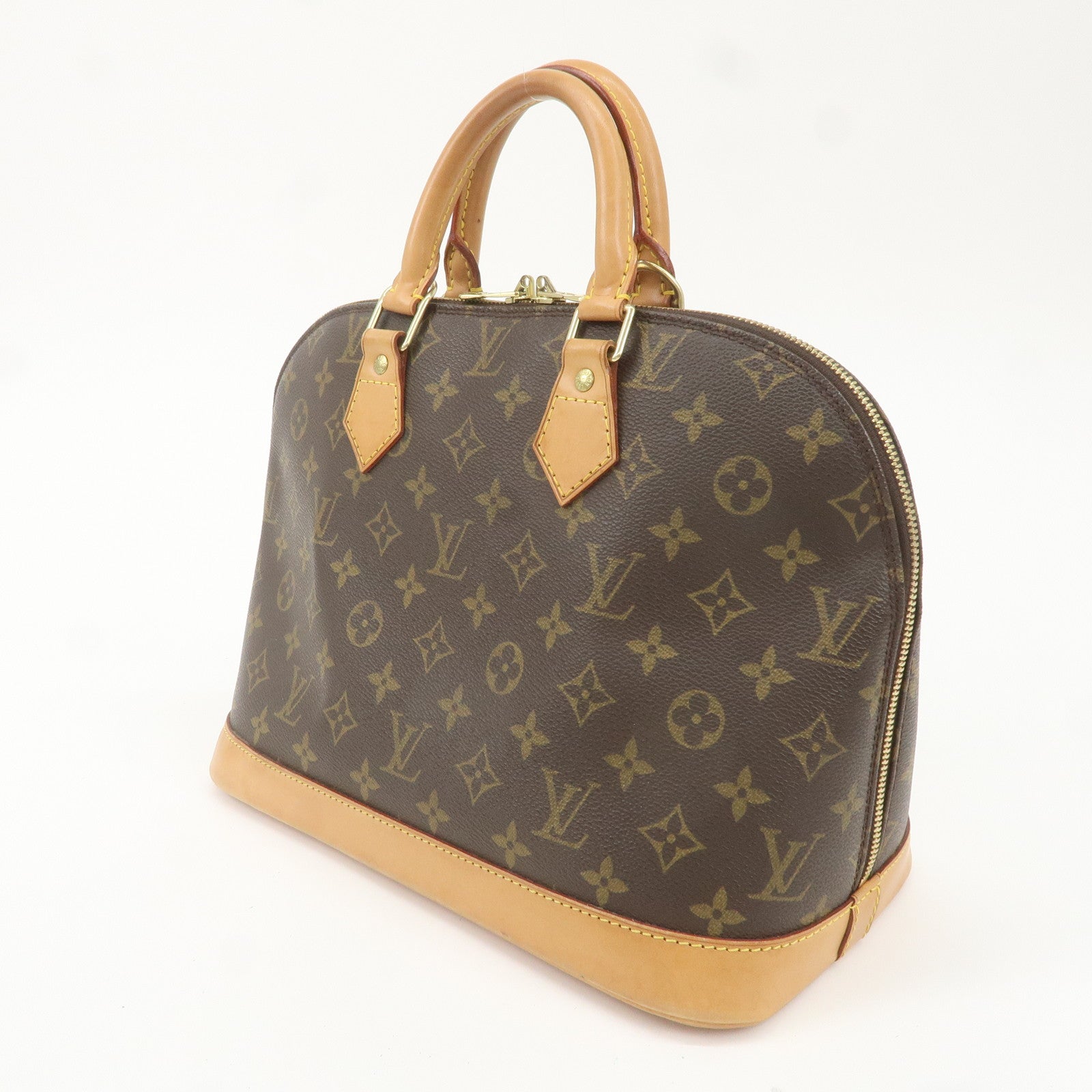 Louis Vuitton Monogram Alma Hand Bag Brown M51130