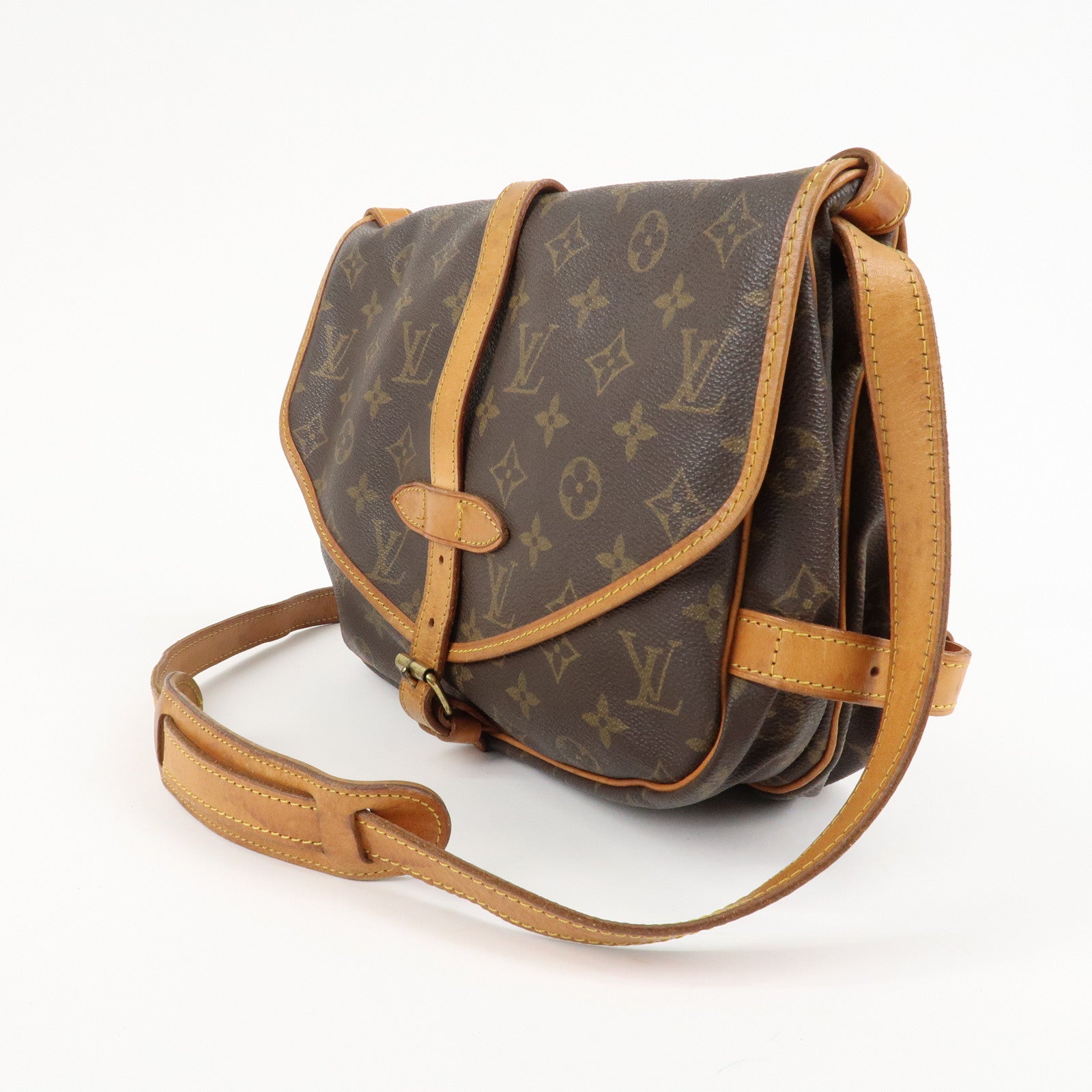 Louis Vuitton Monogram Saumur 30 Shoulder Bag Brown M42256 Bag Used