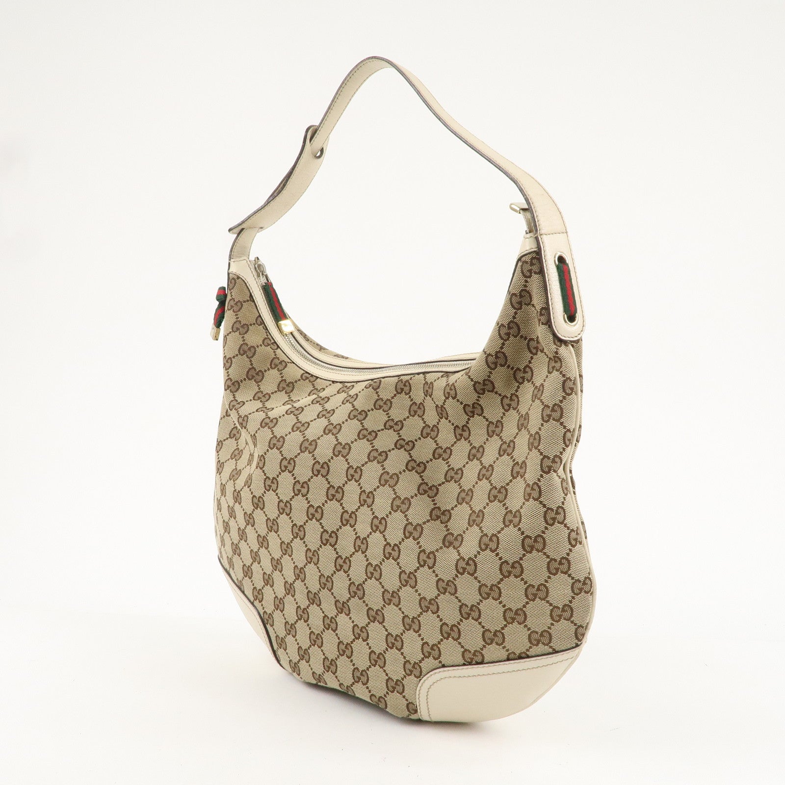 GUCCI Sherry Princy GG Canvas Leather One Shoulder Bag 162882