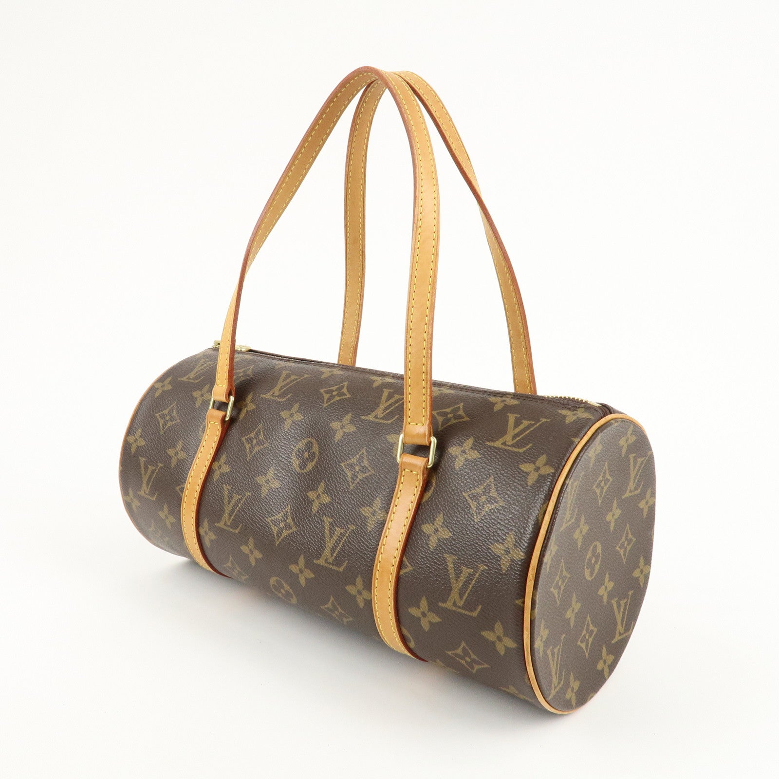 Louis Vuitton Monogram Papillon 30 Hand Bag Brown M51385 Used