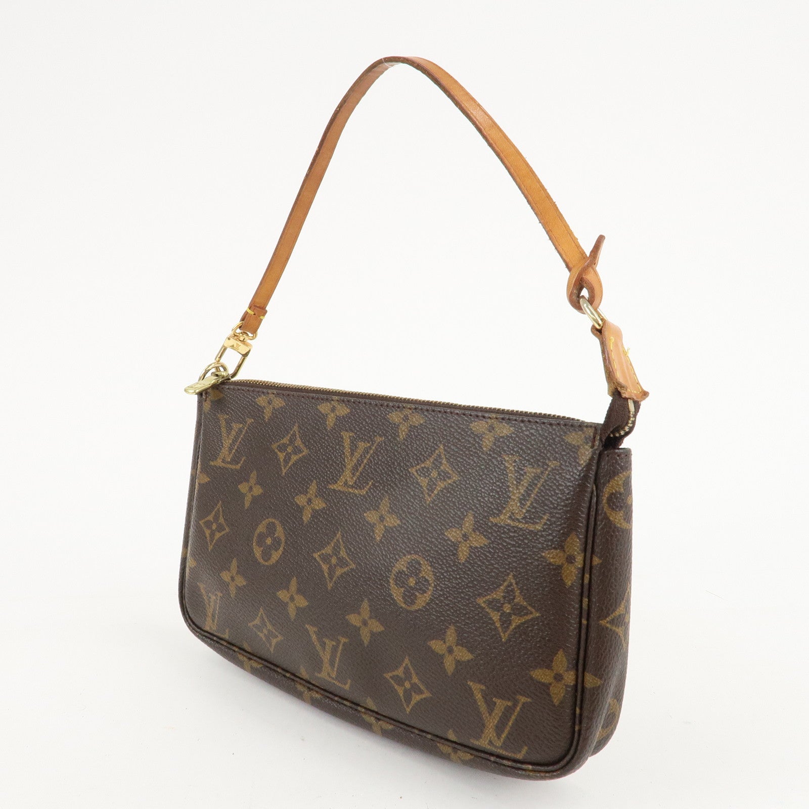 Louis Vuitton Monogram Pochette Accesoire Pouch Brown M51980 Used