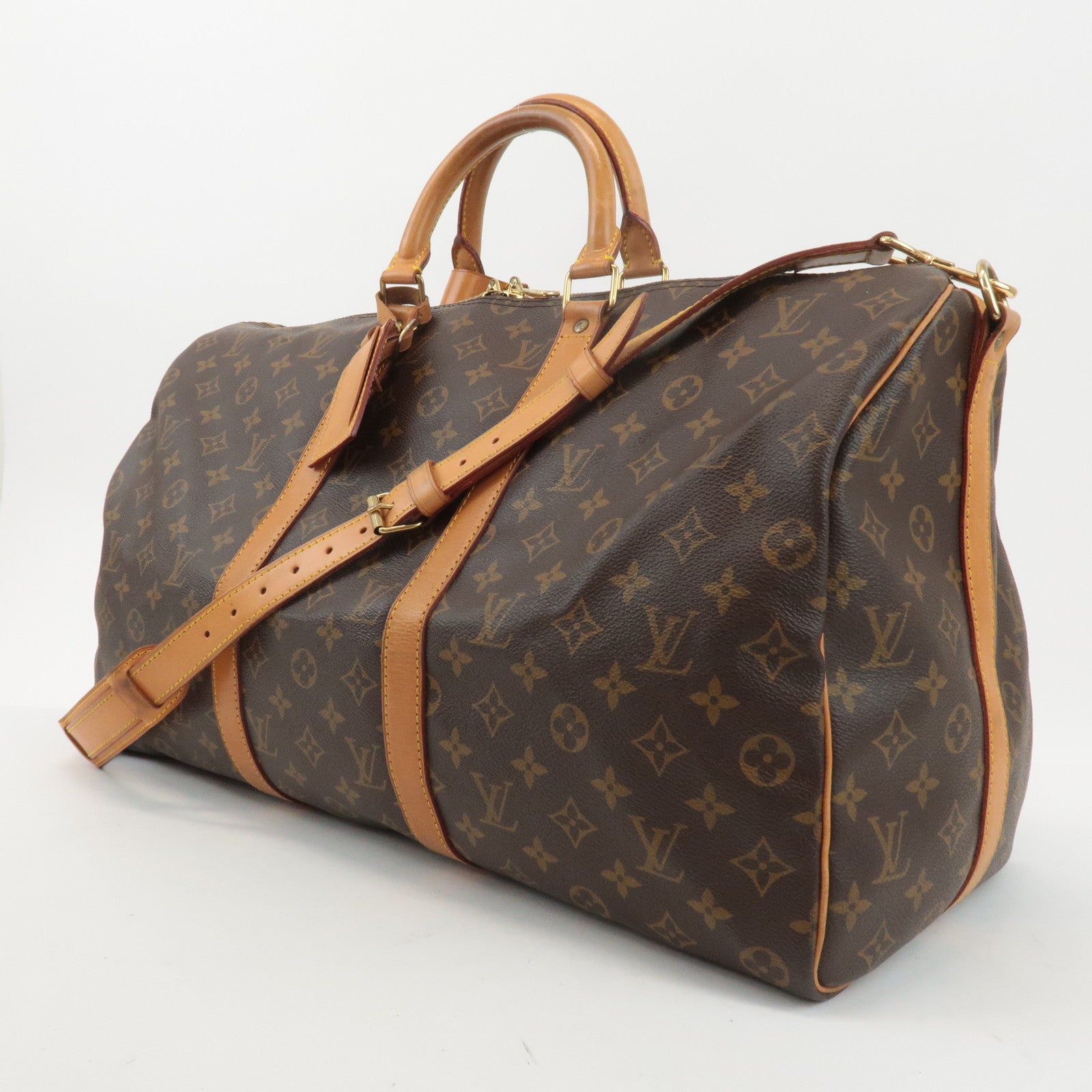 Louis Vuitton Monogram Keep All 50 Boston Bag Brown M41416