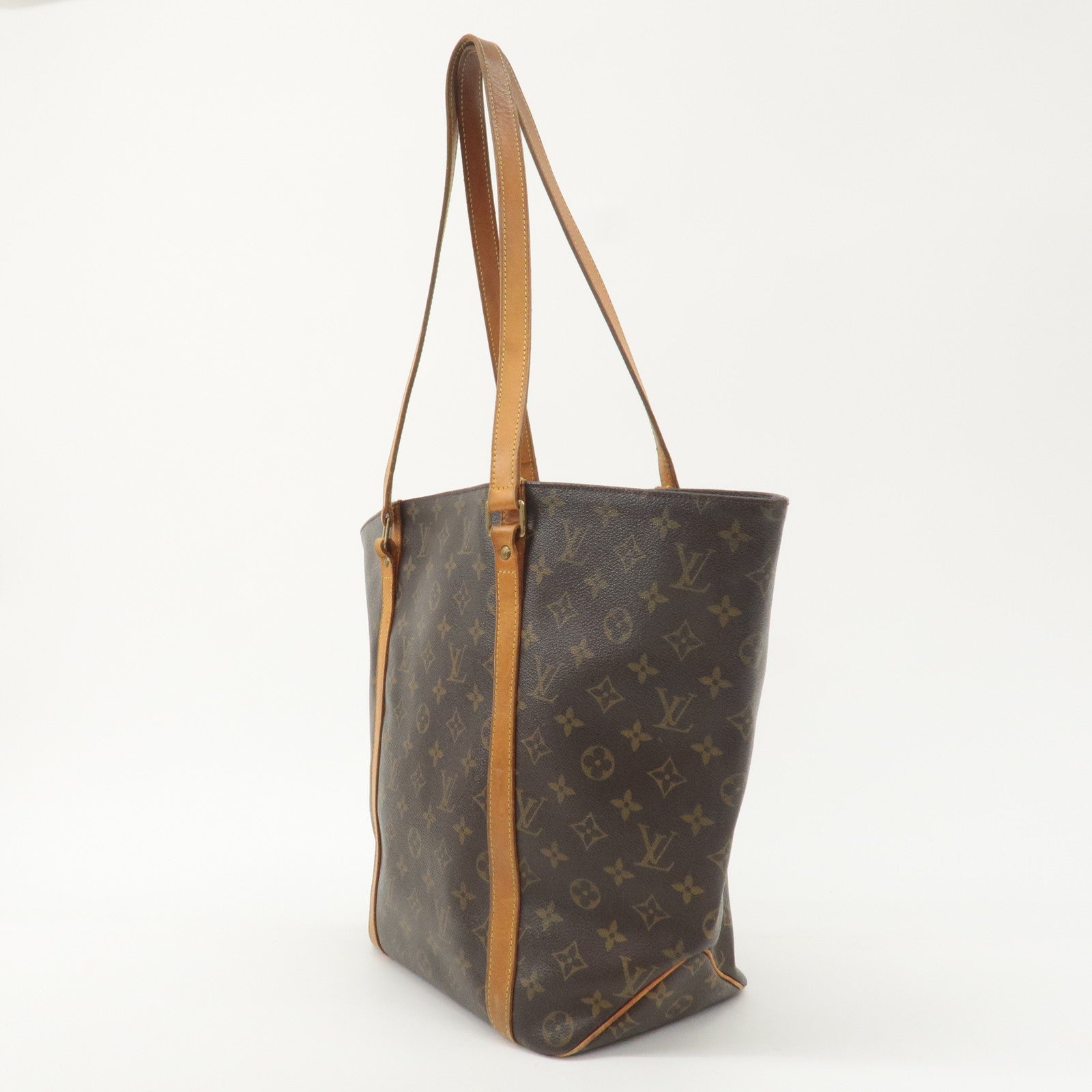 Louis Vuitton Monogram Sac Shopping Shoulder Bag Brown M51108