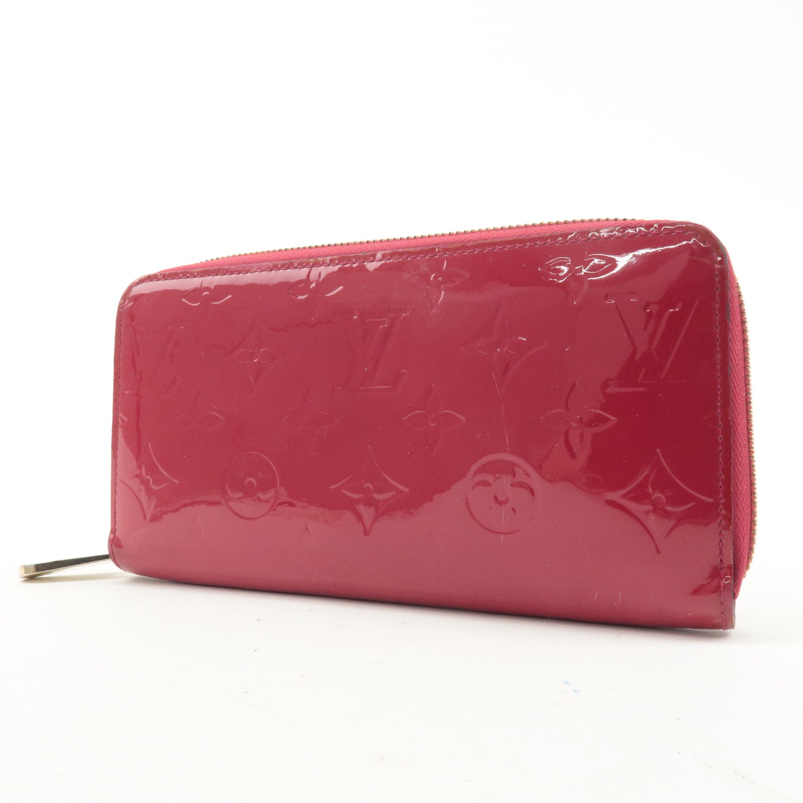 Louis Vuitton Monogram Vernis Zippy Long Wallet Rose Indien M91597