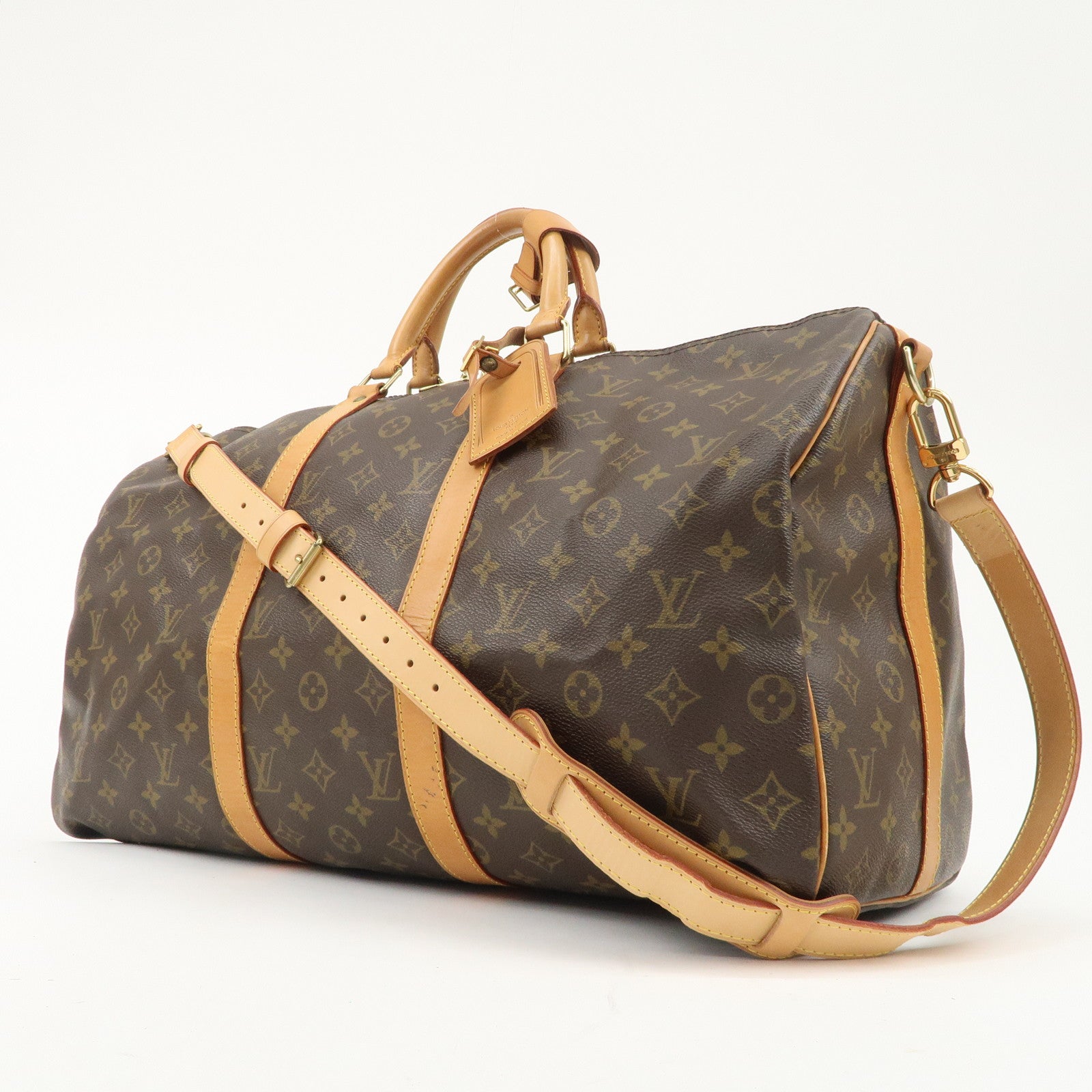 Louis Vuitton Monogram Keep All Bandouliere 50 Boston Bag M41416