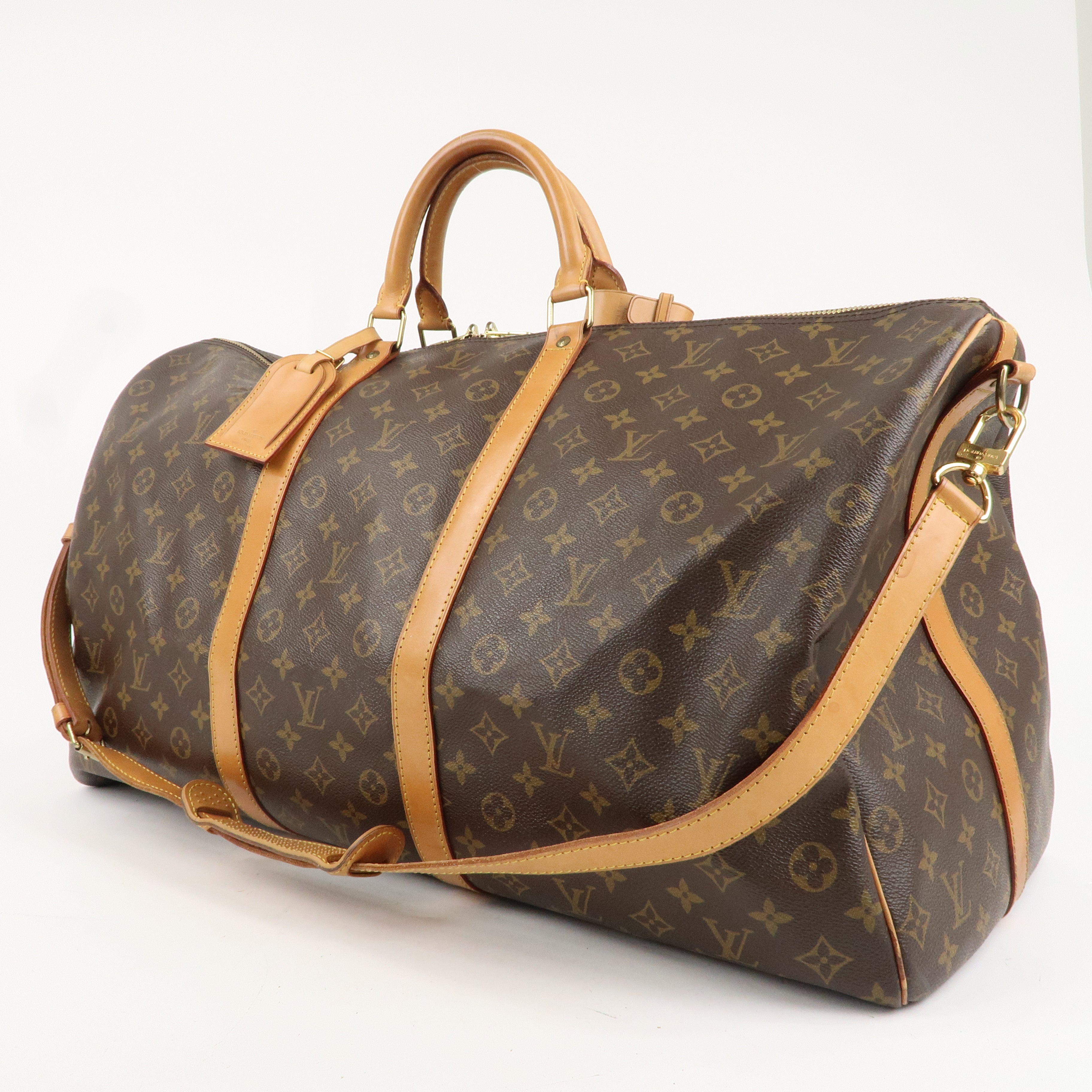 Louis Vuitton Monogram Keep All Bandouliere 60 Bag Brown M41412