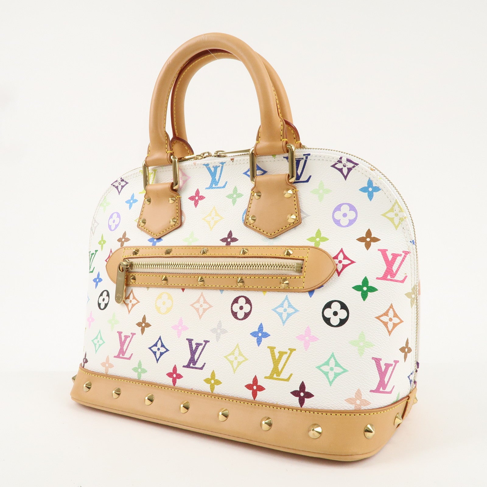 Louis Vuitton Monogram Multicolor Alma PM Hand Bag Blanc M92647