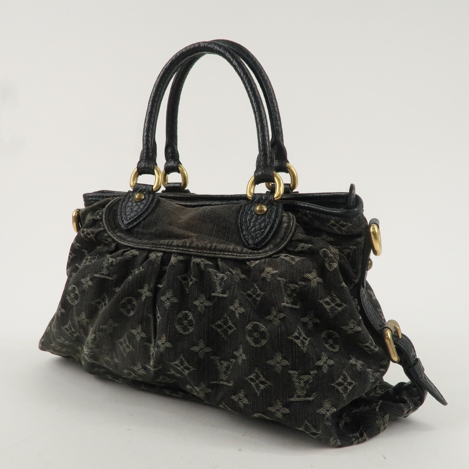 Louis Vuitton Monogram Denim Neo Cabby MM 2Way Bag Noir M95351