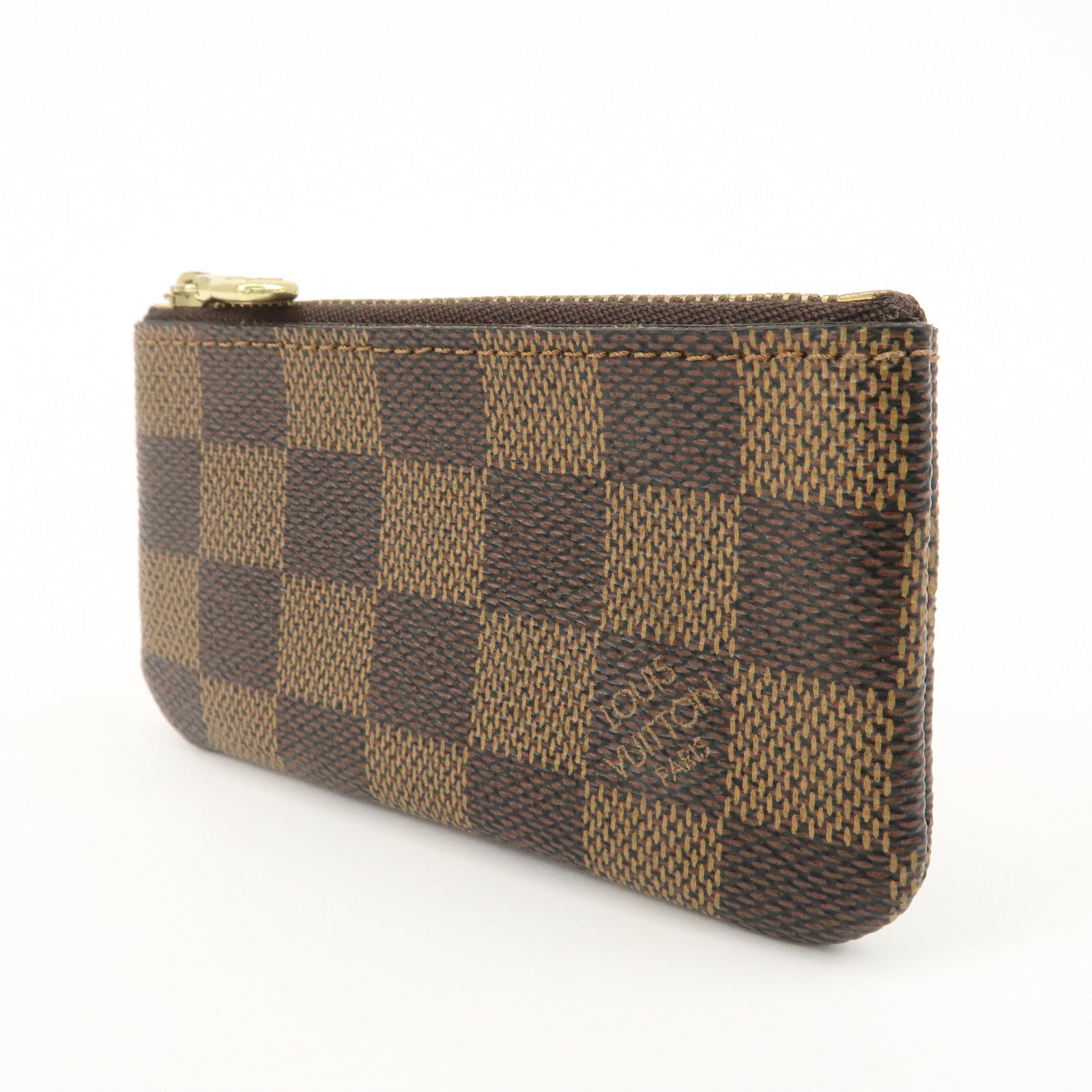 Louis Vuitton Damier Ebene Pochette Cles Coin Case N62658 Used