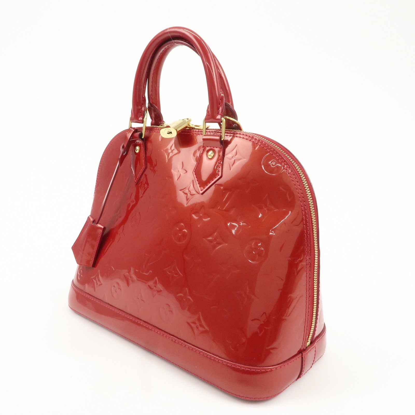 Louis Vuitton Monogram Vernis Alma PM Bag Pomme d
Amour M90096