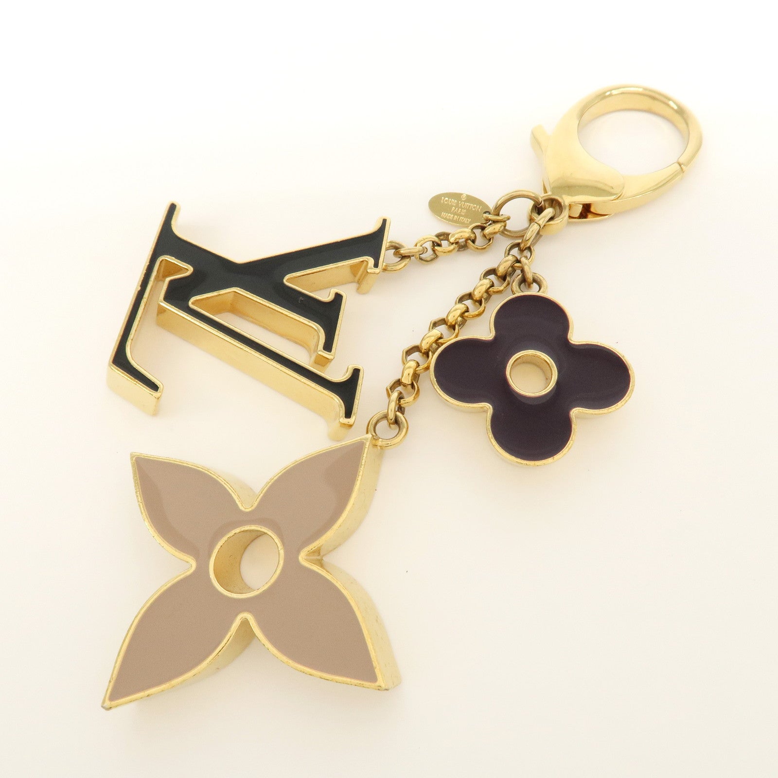 Louis Vuitton Fleur de Monogram Key Chain Bag Charm M67119 Used