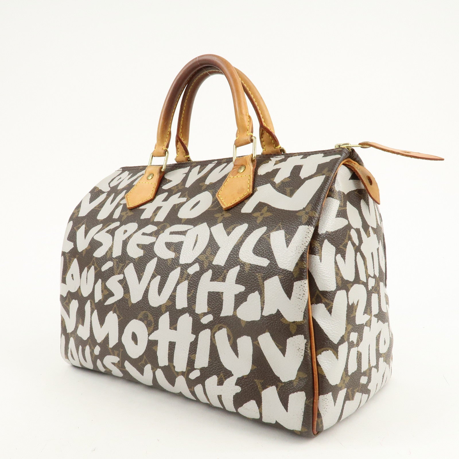 Louis Vuitton Monogram Graffiti Speedy 30 Boston Bag M92195