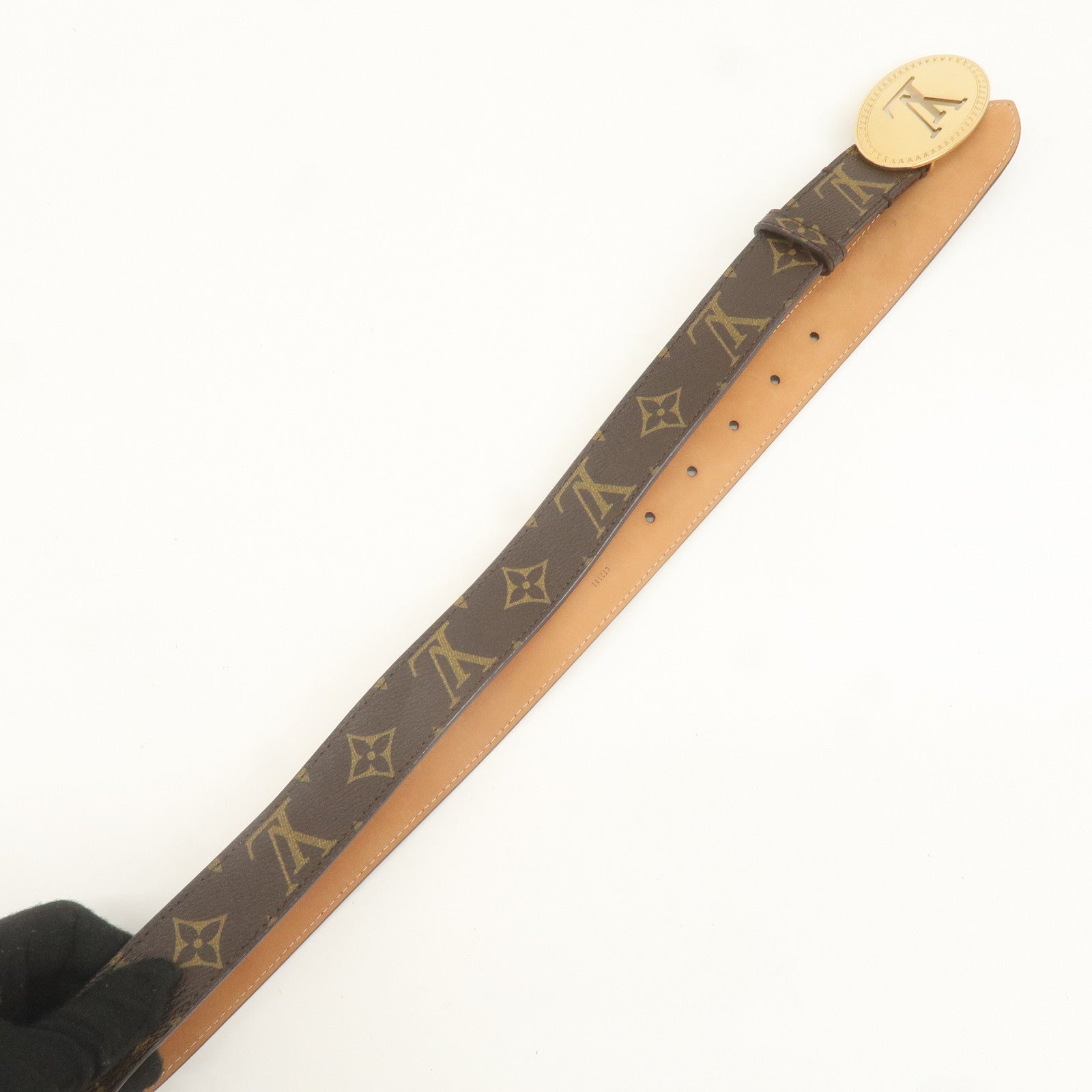 Louis Vuitton Monogram Saint Tulle Oval Belt 85/34 M9842