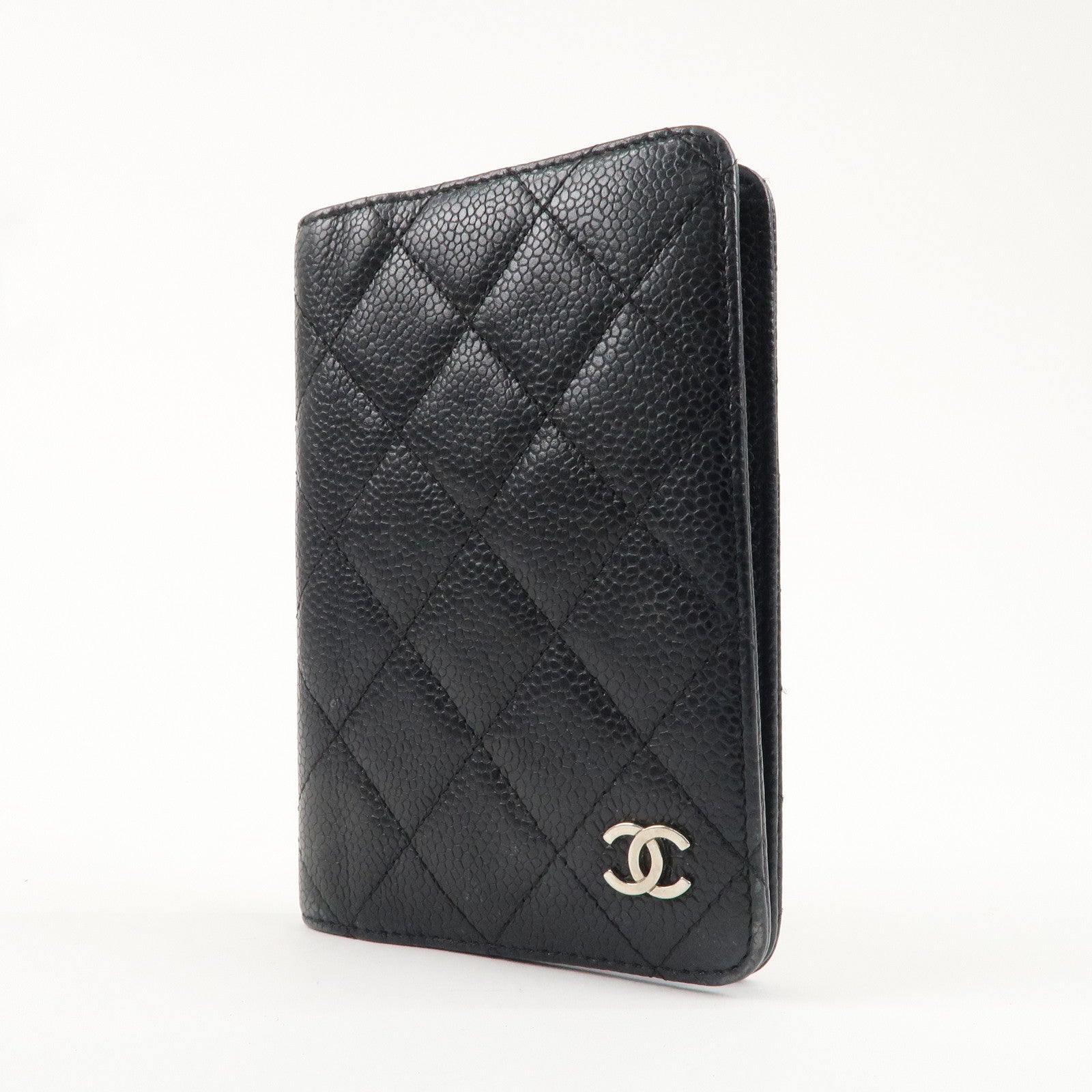 CHANEL Matelasse Canvas Skin Coco Mark Planner Cover Black