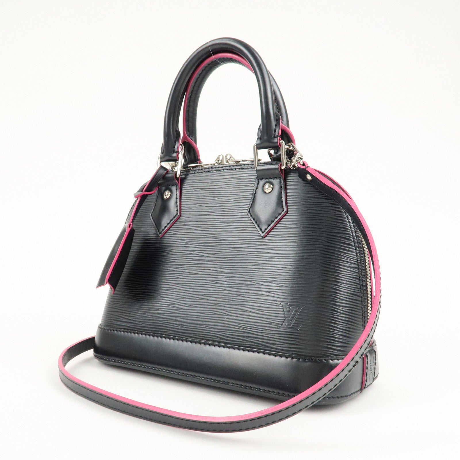 Louis Vuitton Epi Alma BB 2Way Shoulder Bag Noir Pink M54160