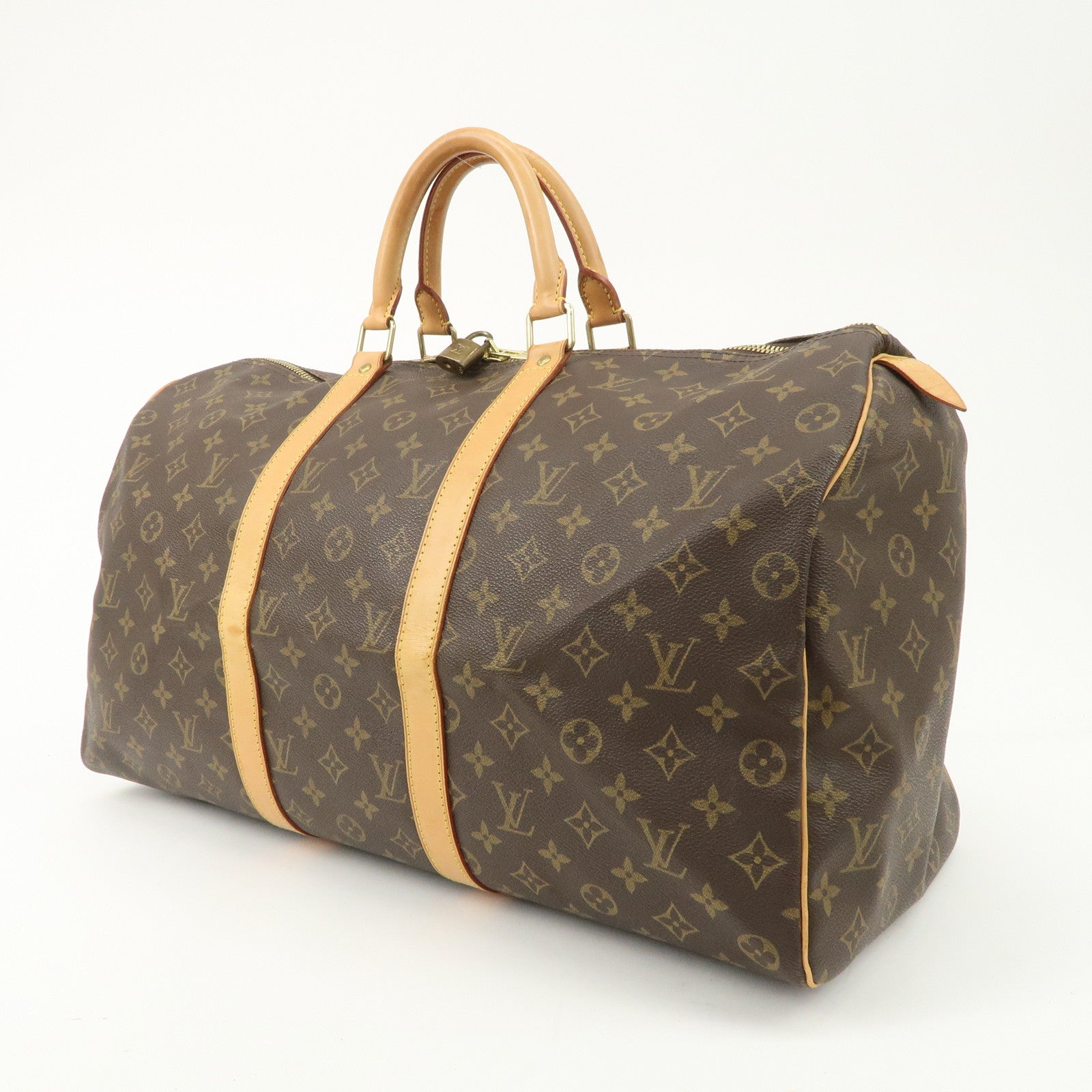 Louis Vuitton Monogram Keep All 50 Bag Boston Bag Brown M41426