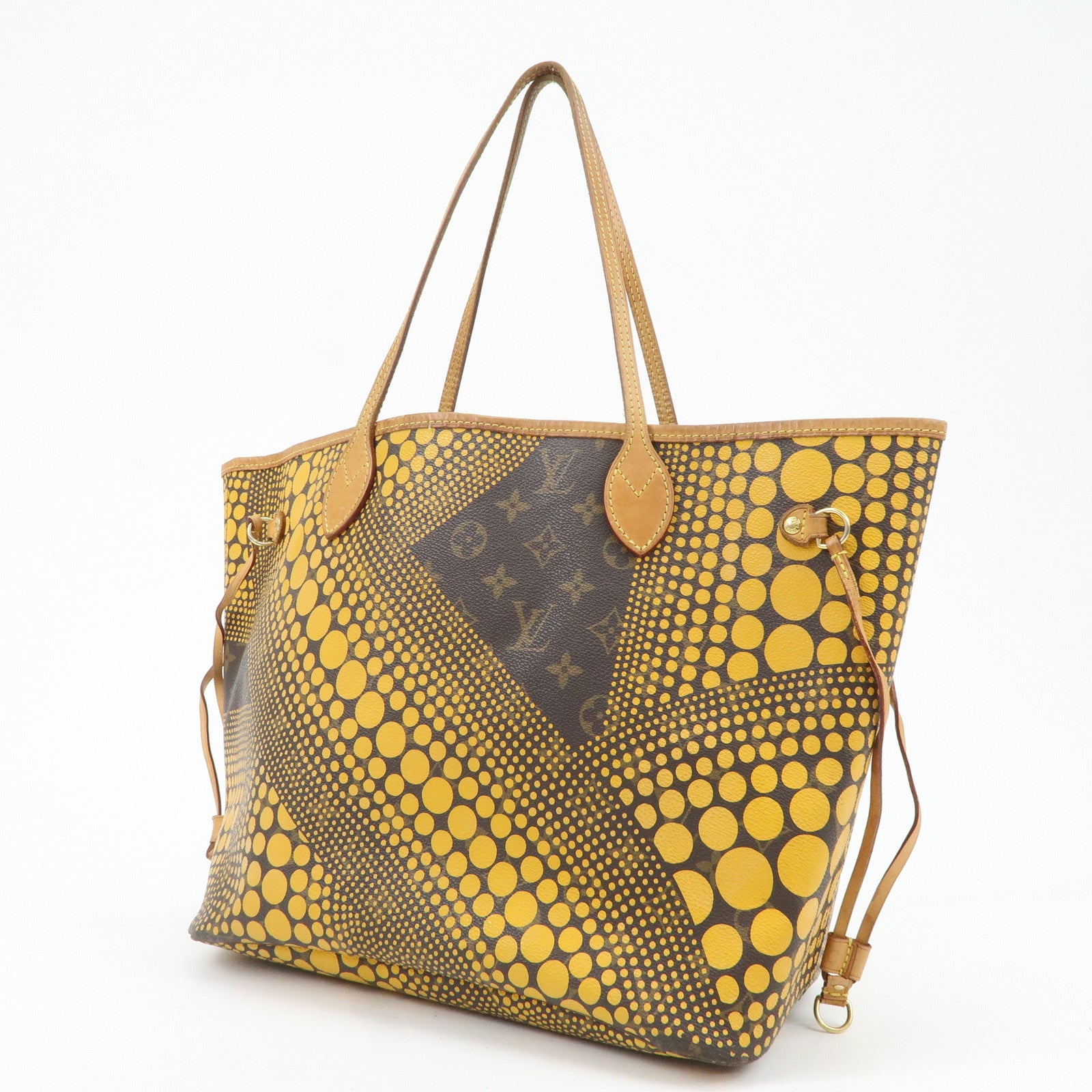 Louis Vuitton Yellow Pumpkin Dots Yayoi Kusama Neverfull MM M40685 Used