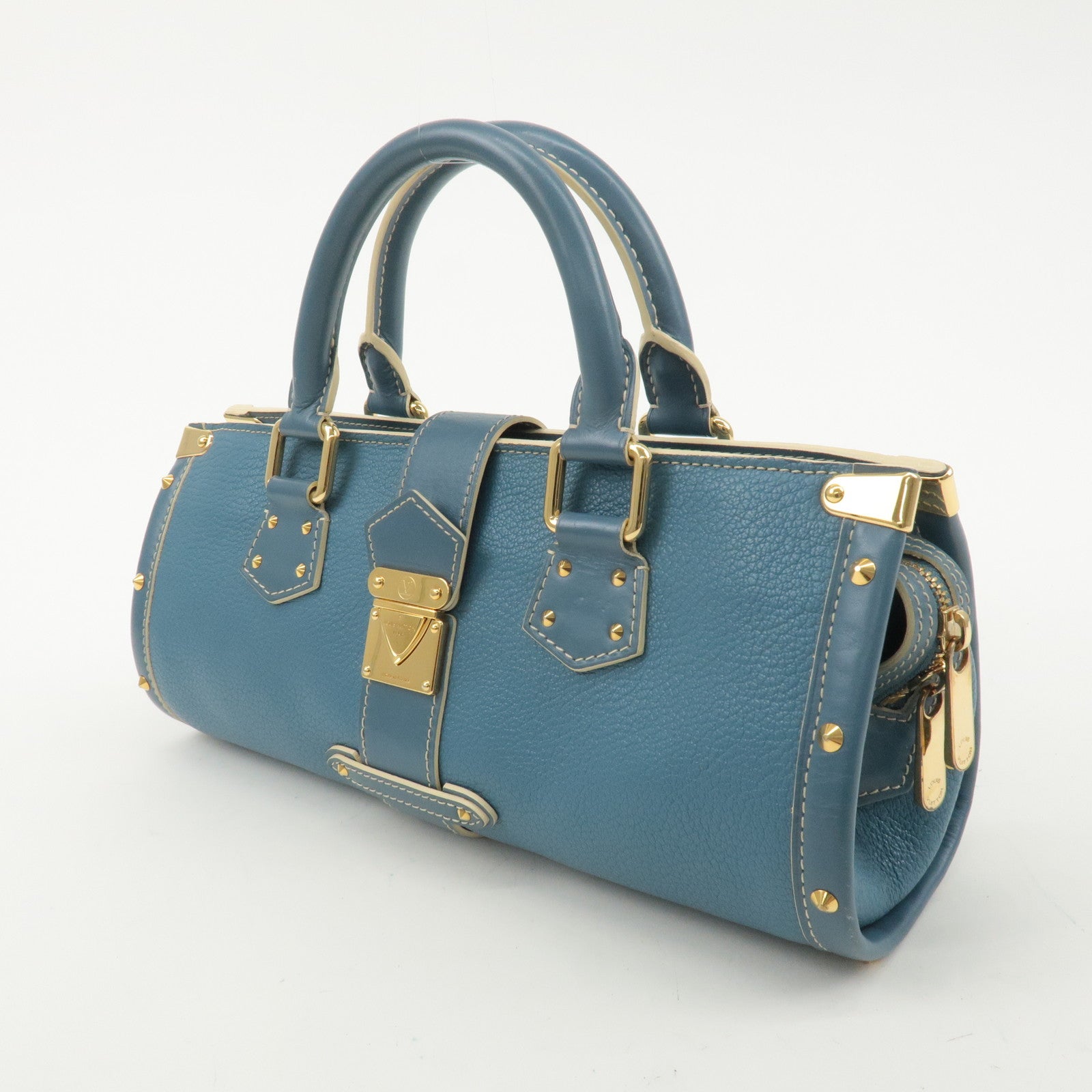 Louis Vuitton Suhali Leather Epanoui GM Hand Bag Light Blue