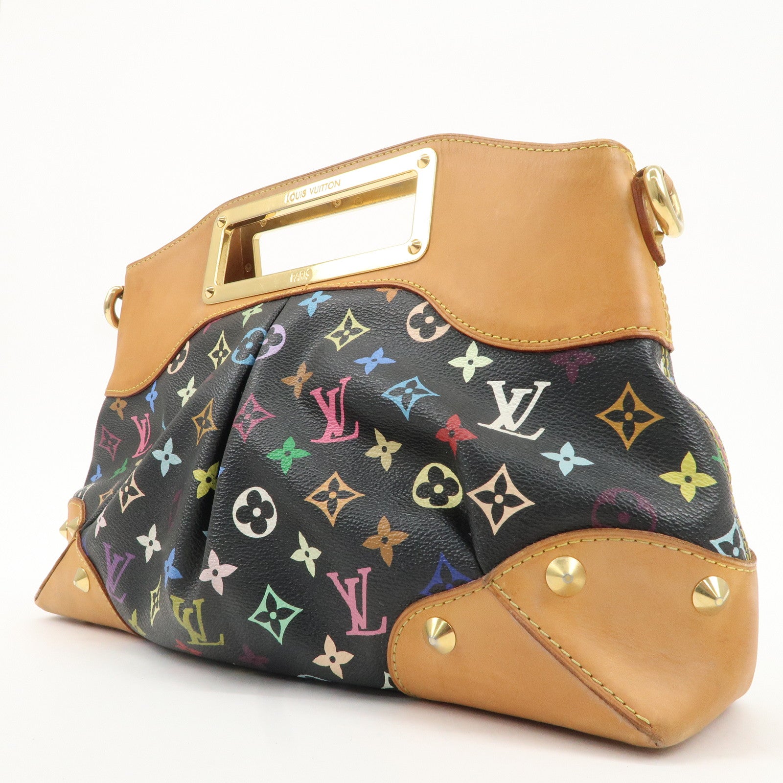 Louis Vuitton Monogram Multi Color Judy MM Hand Bag Noir M40256 Used