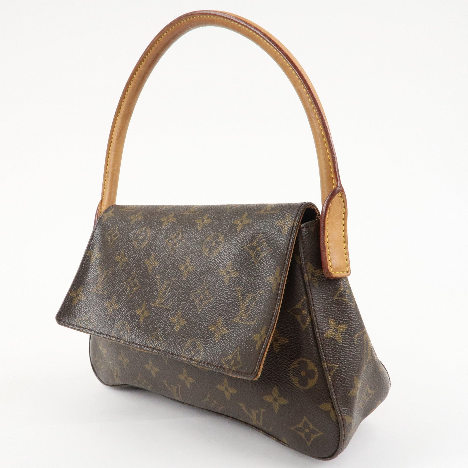 Louis Vuitton Monogram Mini Looping Shoulder Bag Hand Bag M51147 Used