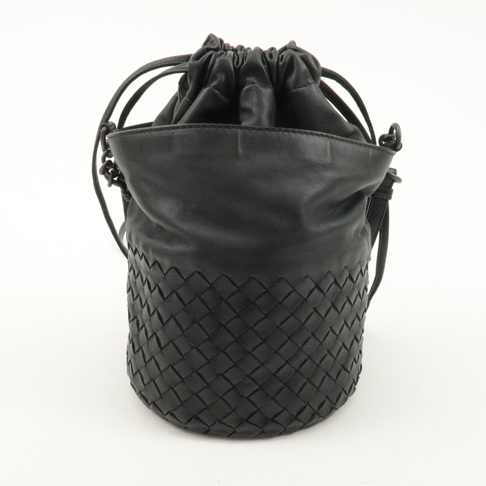 BOTTEGA VENETA Intrecciato Leather Drawstring Shoulder Bag