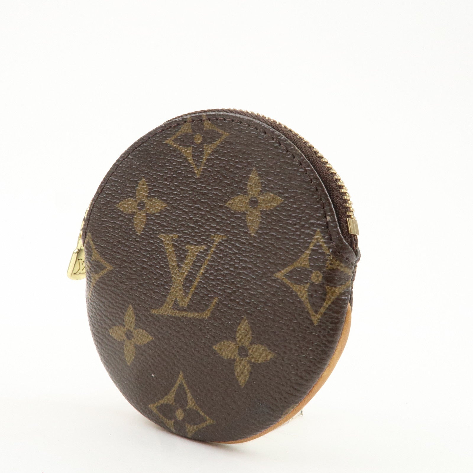 Louis Vuitton Monogram Porte Monnaie Rond Coin Case M95043 Used