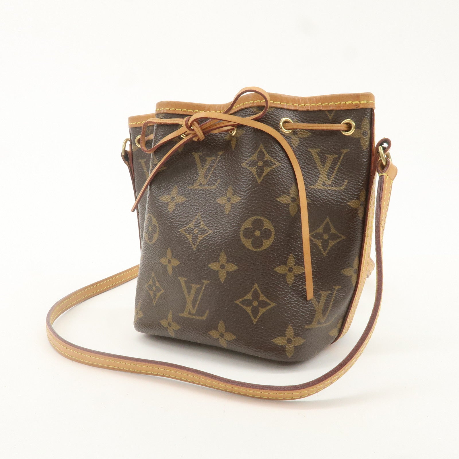 Louis Vuitton Monogram Nano Noe Shoulder Bag Brown M41346