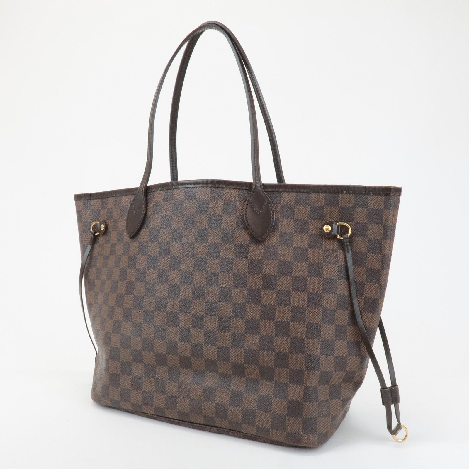 Louis Vuitton Damier Neverfull MM Tote Bag Damier Ebene N51105 Used