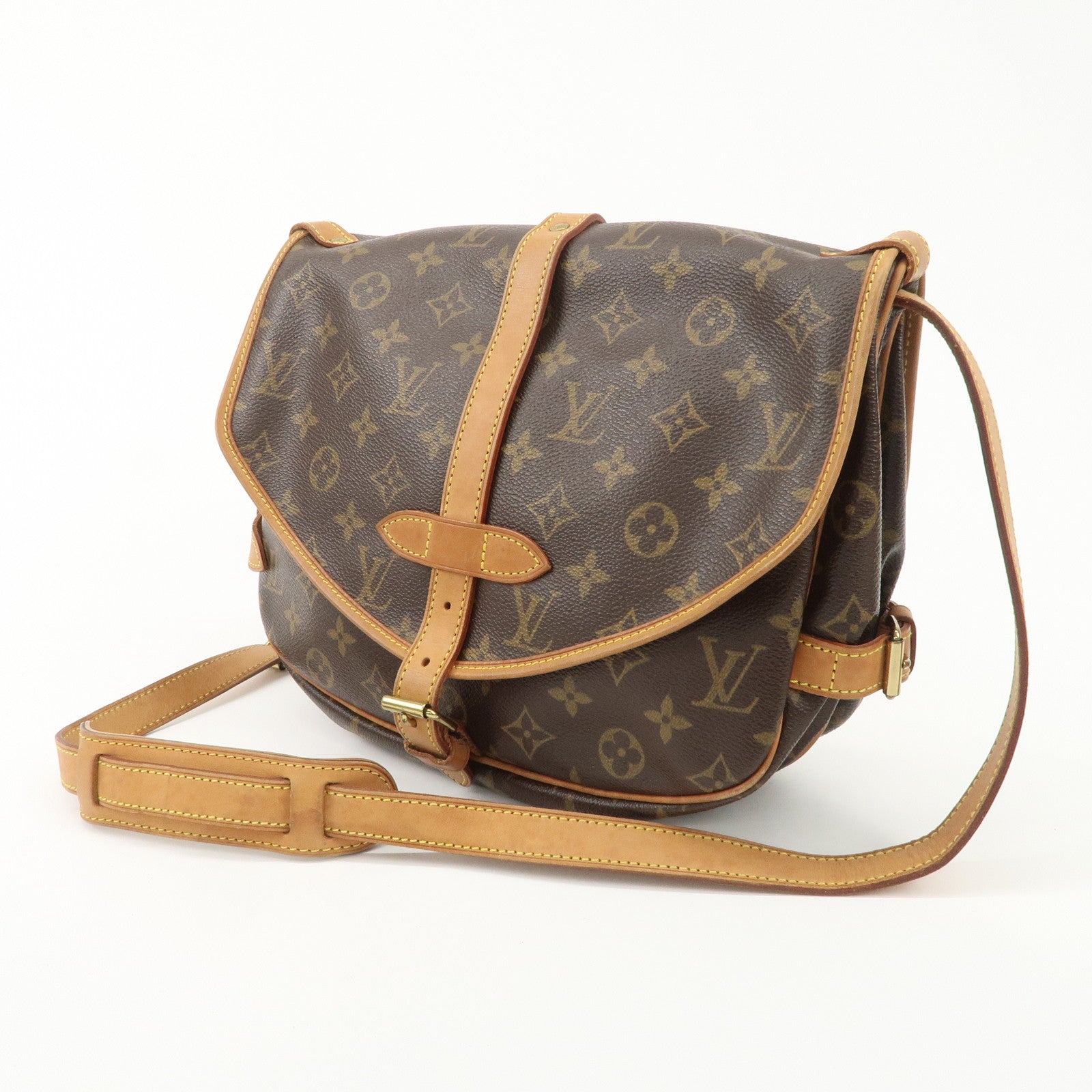 Louis Vuitton Monogram Saumur 30 Crossbody Bag Brown M42256 Used