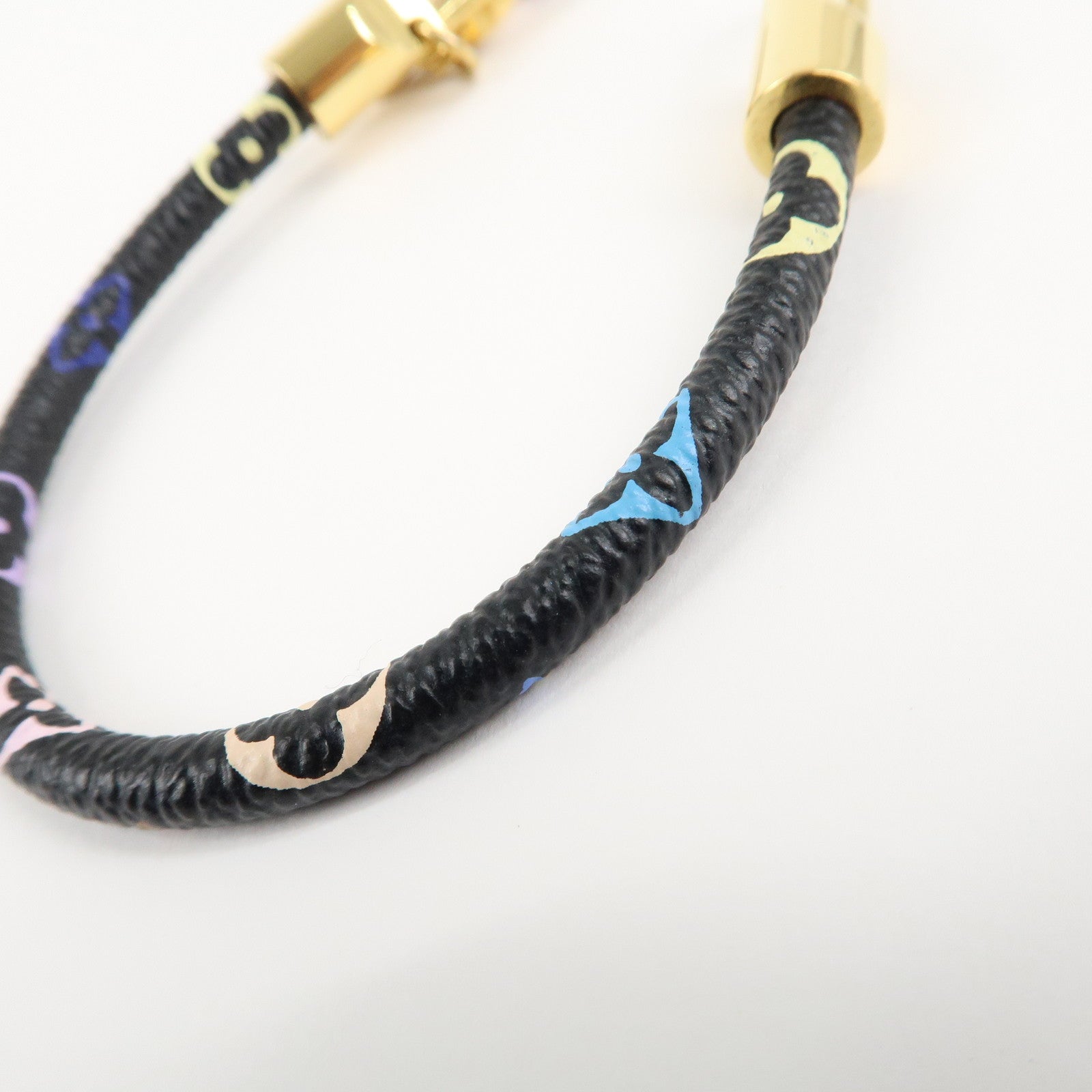 Louis Vuitton Monogram Multicolor Bracelet Luck It Noir M6603F Used