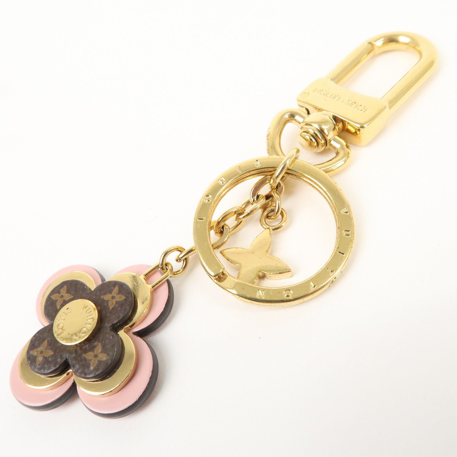 Louis Vuitton Key Chain Blooming Flower BB Bag Charm Pink M63085