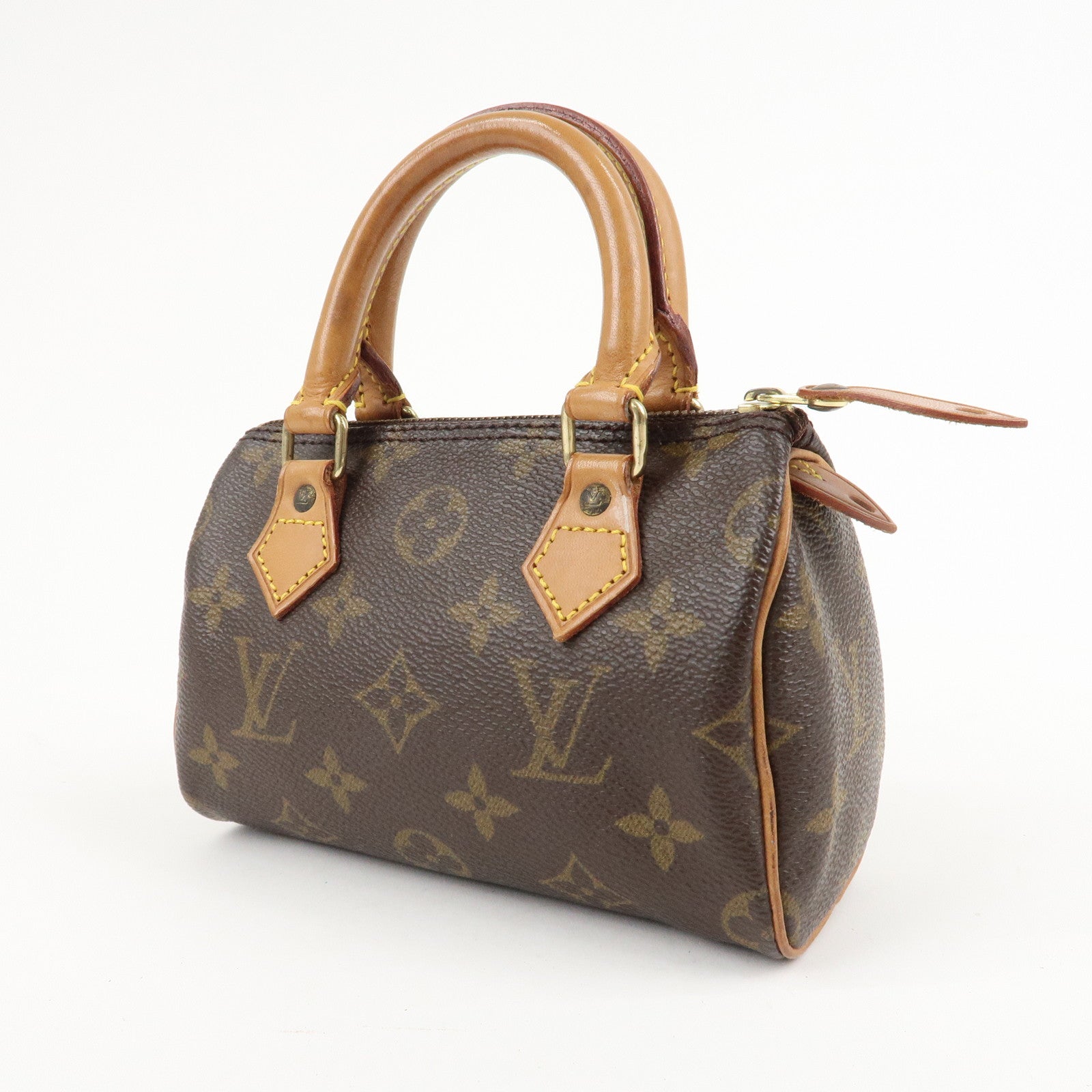 Louis Vuitton Monogram Mini Speedy Hand Bag Brown M41534