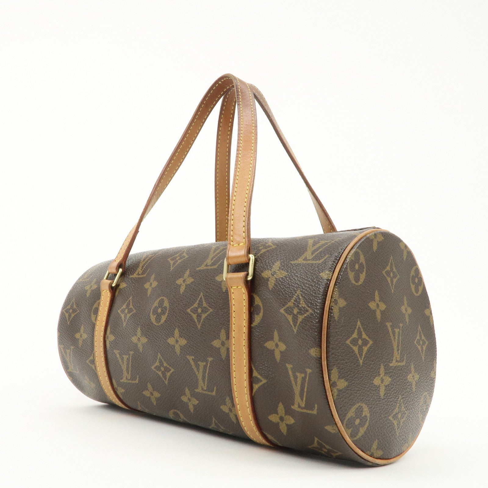 Louis Vuitton Monogram Papillon 26 Hand Bag M51386 Brown Used