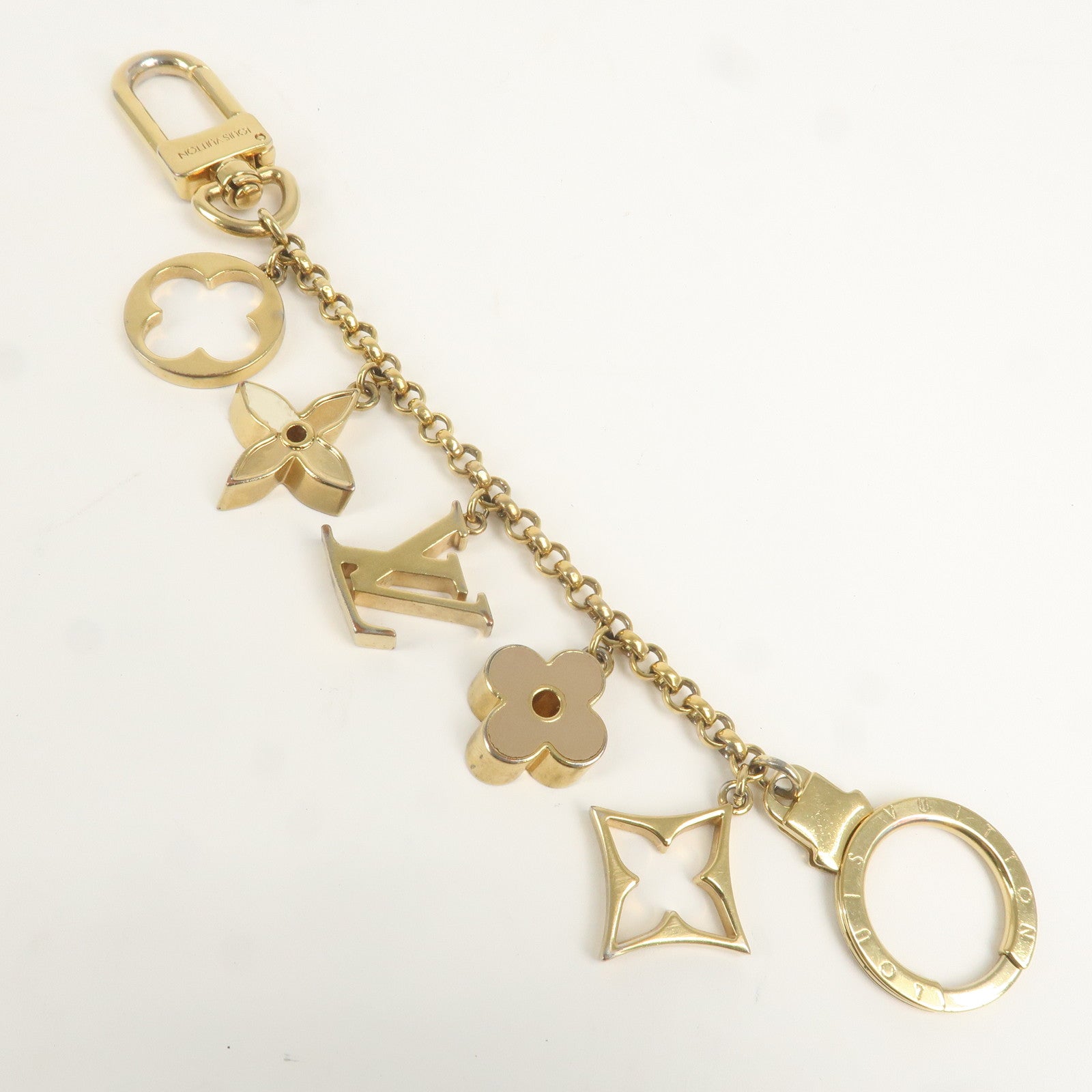 Louis Vuitton Fleur de Monogram LV Logo Bag Charm M65111