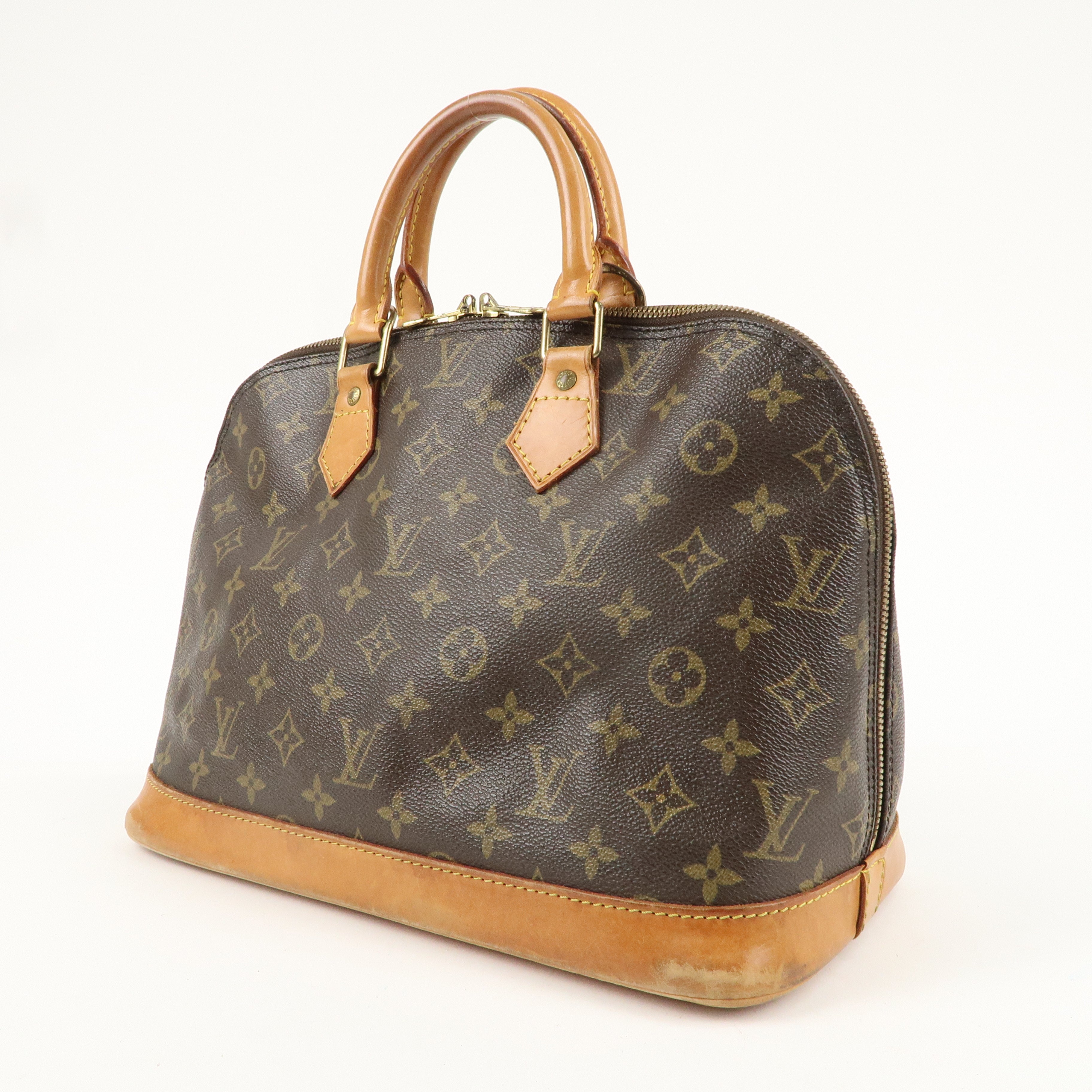 Louis Vuitton Monogram Alma Hand Bag Brown M51130