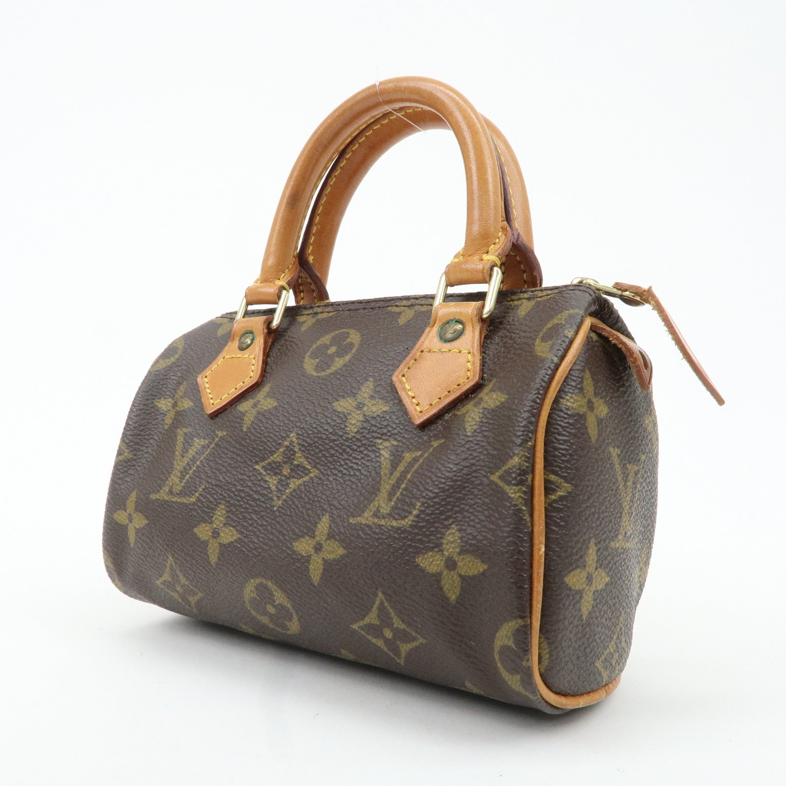 Louis Vuitton Monogram Mini Speedy Hand Bag Brown M41534 Used