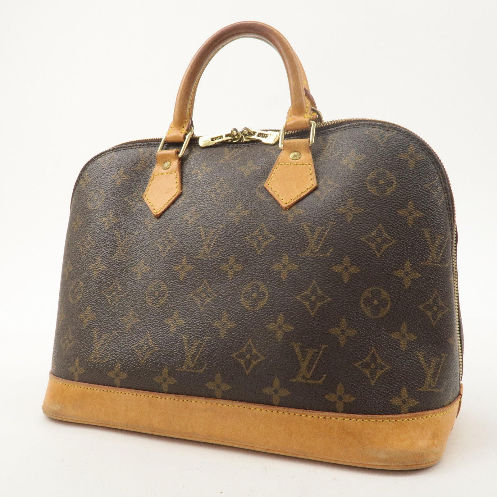 Louis Vuitton Monogram Alma Hand Bag Brown M51130