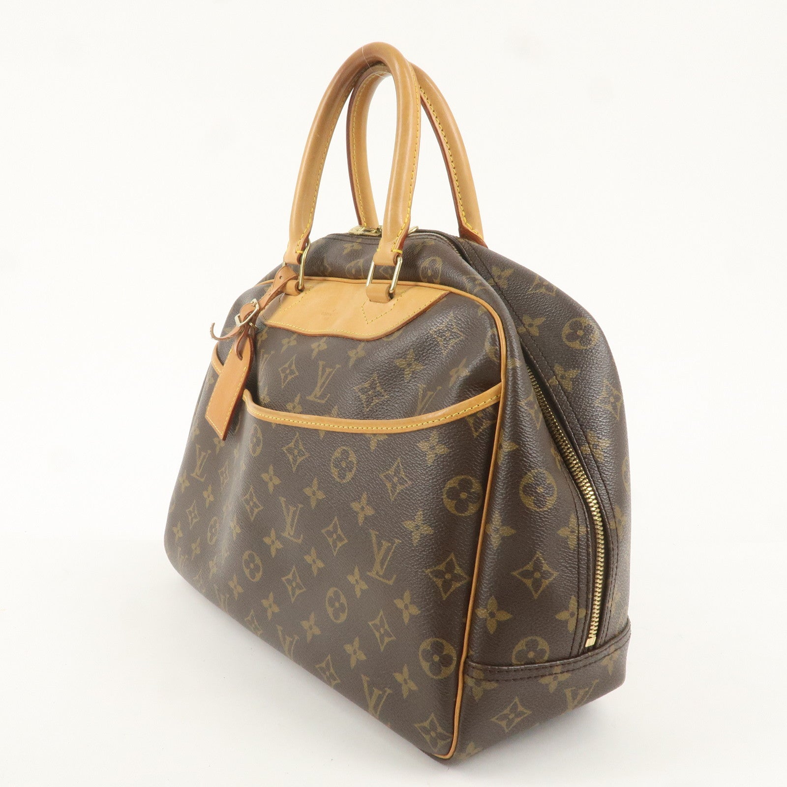 Louis Vuitton Monogram Deauville Hand Bag Brown M47270