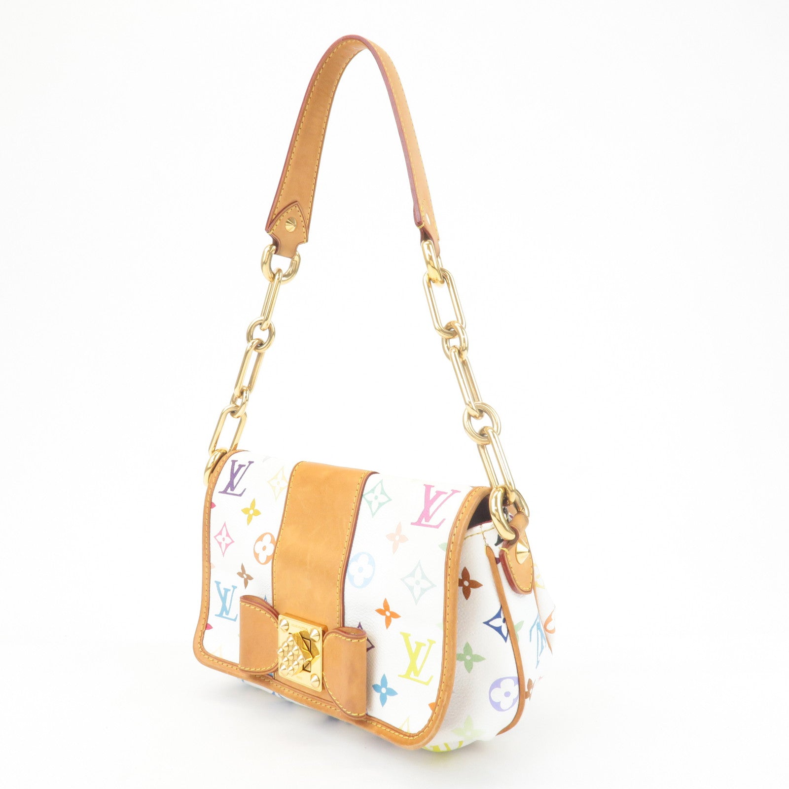 Louis Vuitton Monogram Multicolor Patti Shoulder Bag Blanc M40305