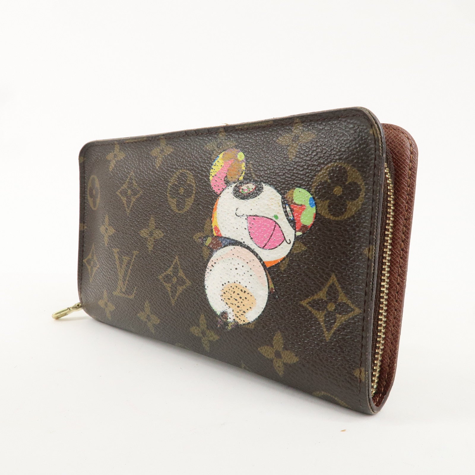 Louis Vuitton Murakami Panda Print Porte Monnaie Zip Wallet M61729