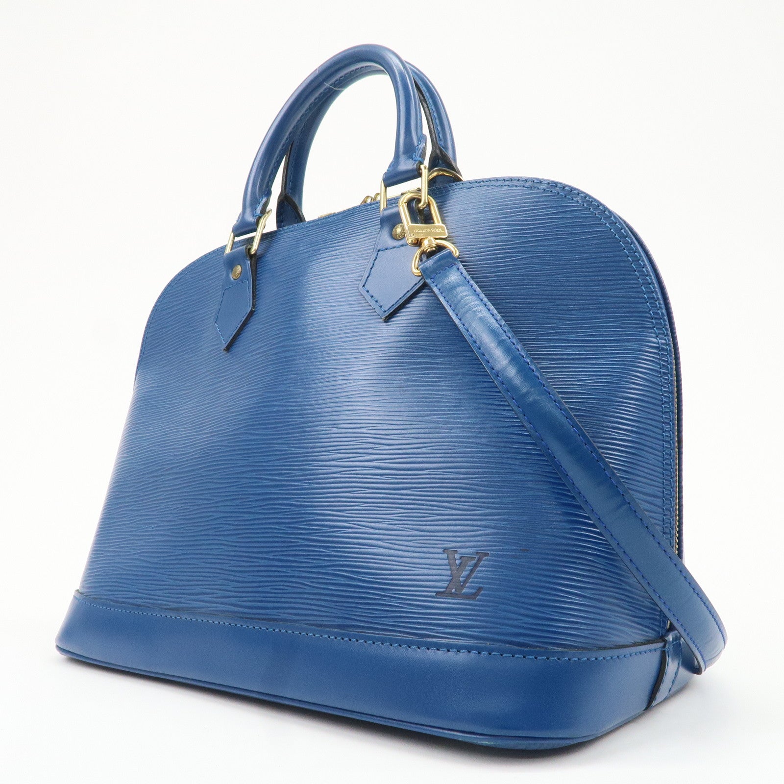 Louis Vuitton Epi Alma Hand Bag Shoulder Bag Toledo Blue M52145 Used