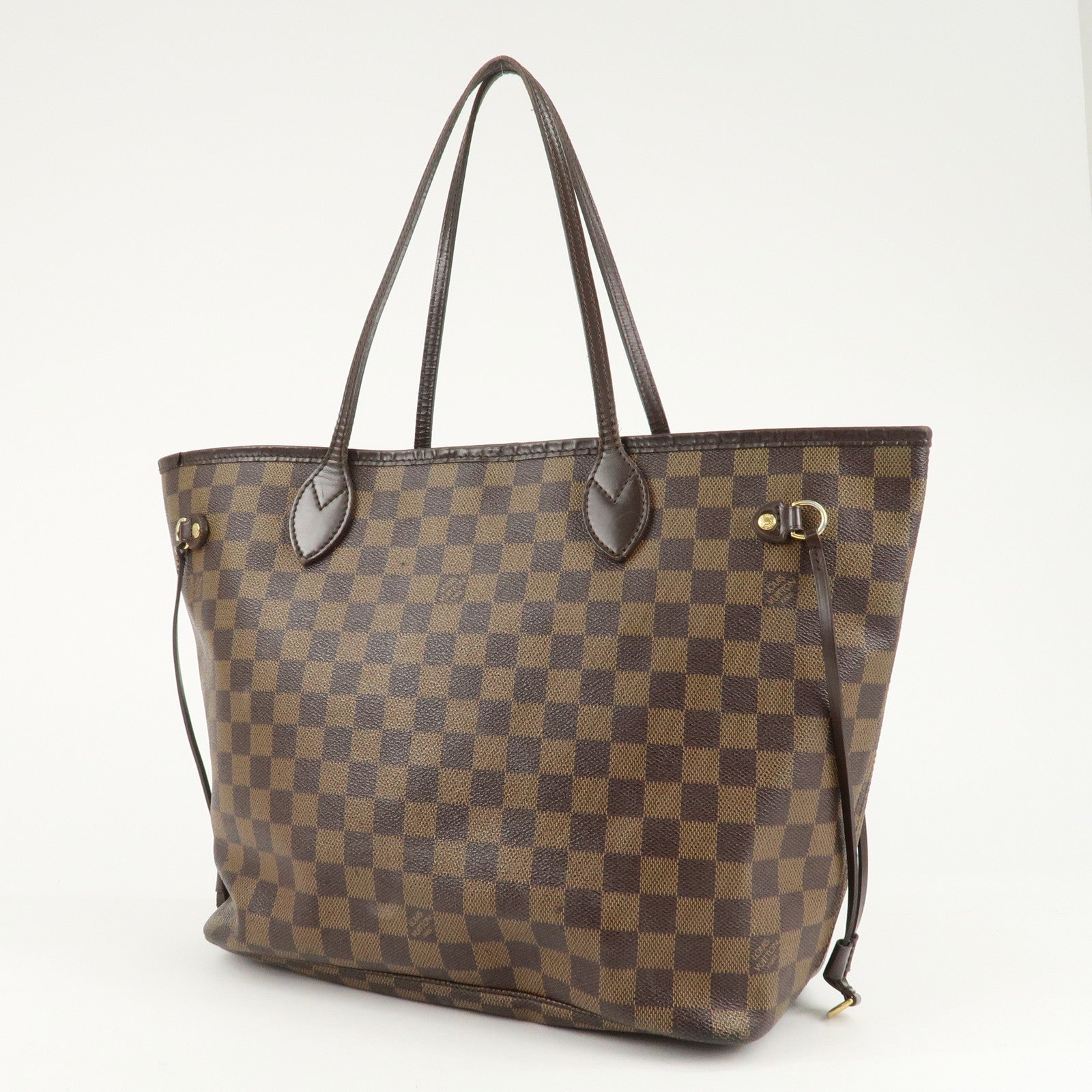 Louis Vuitton Damier Neverfull MM Tote Bag Damier Ebene N51105 Used