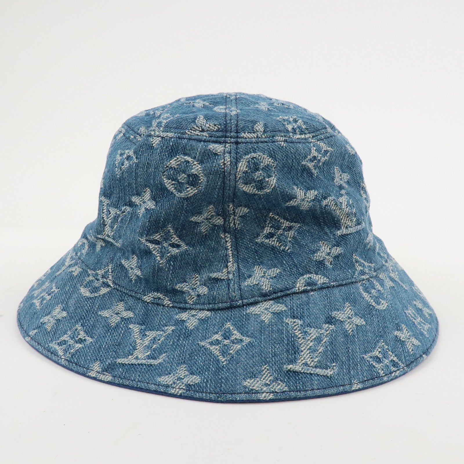 Louis Vuitton Monogram Denim Bucket Hat Essential 58 M78772 Used