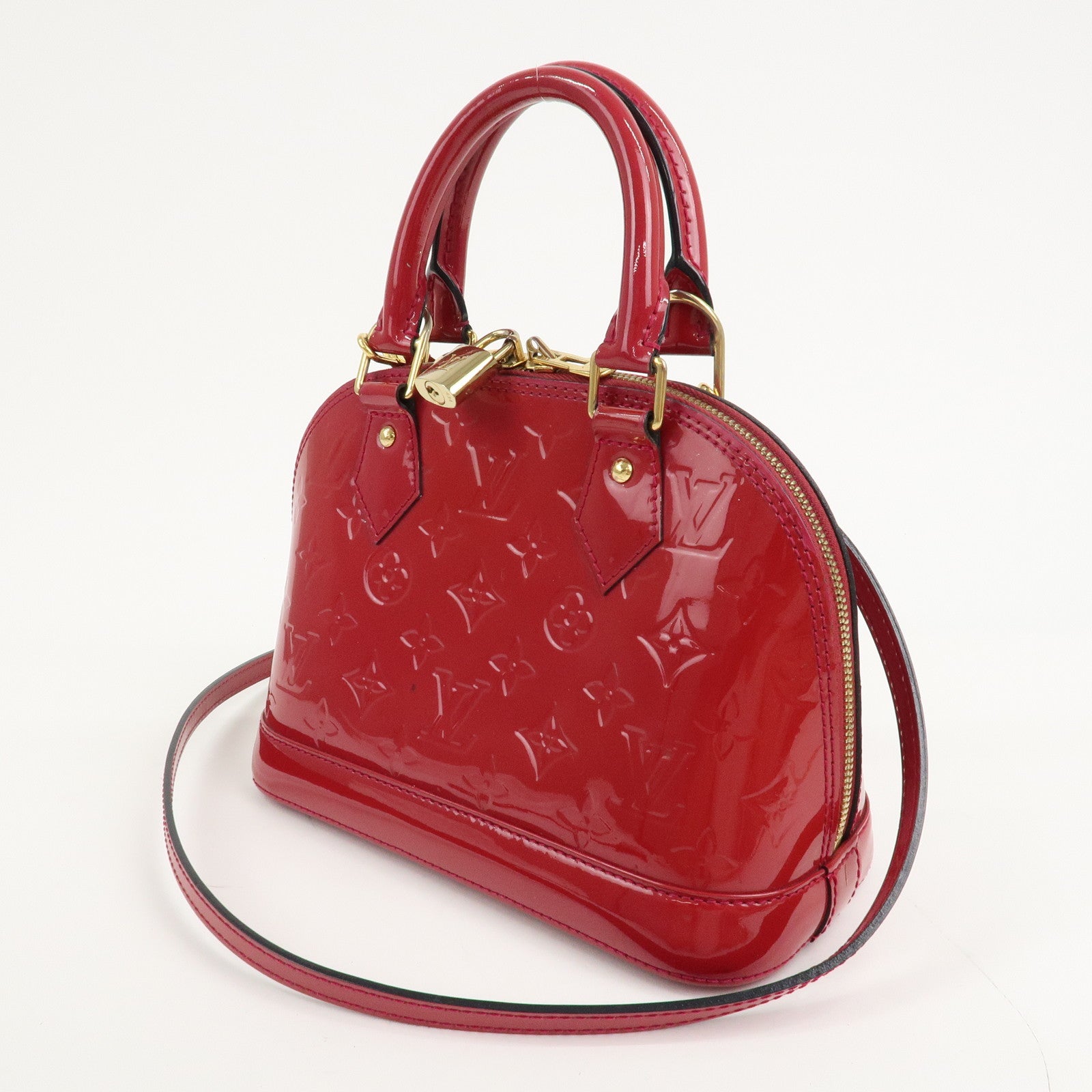 Louis Vuitton Monogram Vernis Alma BB Hand Bag Rose M91171