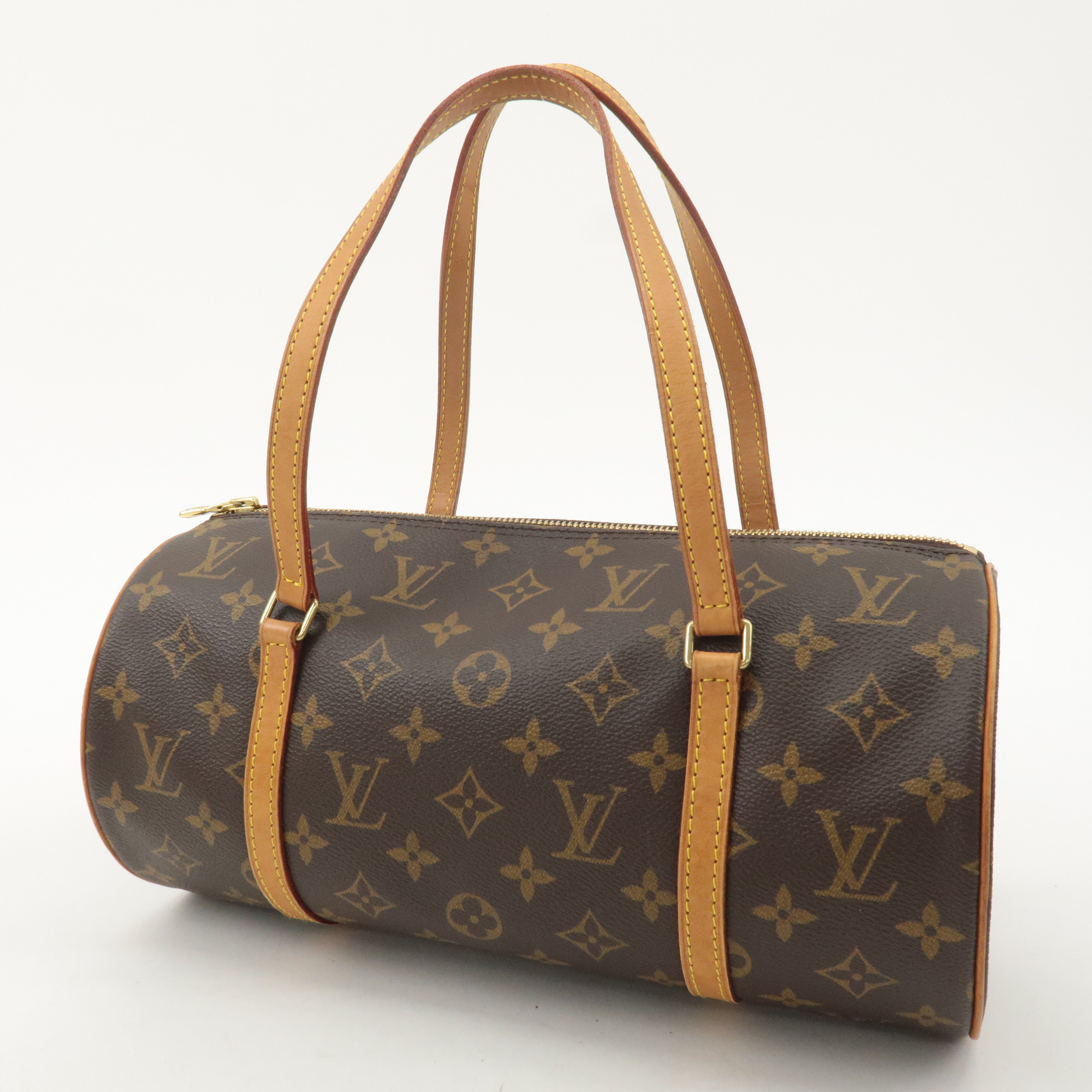 Louis Vuitton Monogram Papillon 30 Hand Bag 
Pouch Brown M51385