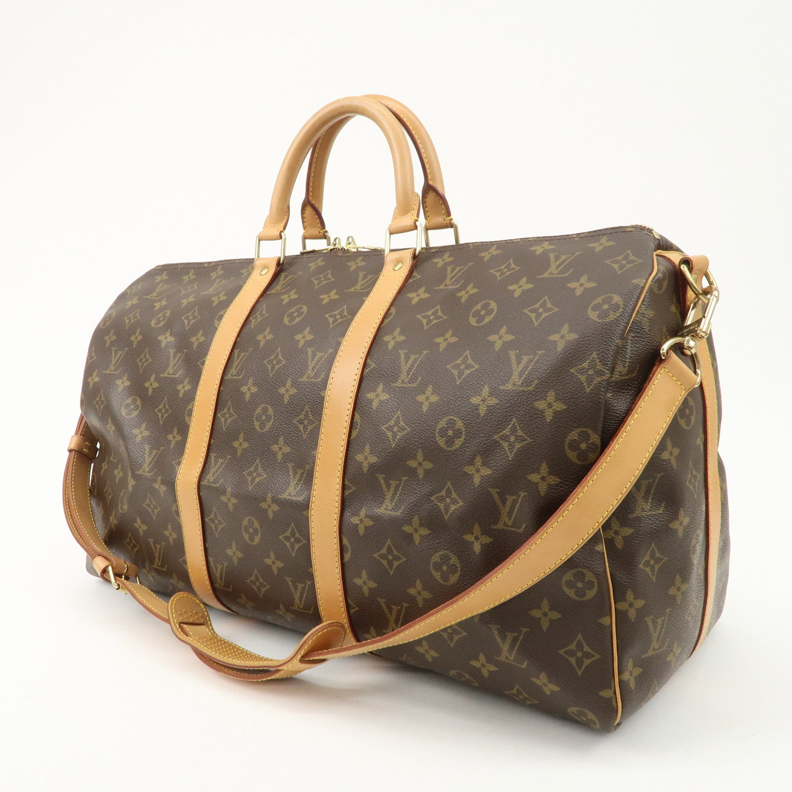 Louis Vuitton Monogram Keep All Bandouliere 50 Boston Bag M41416 Used