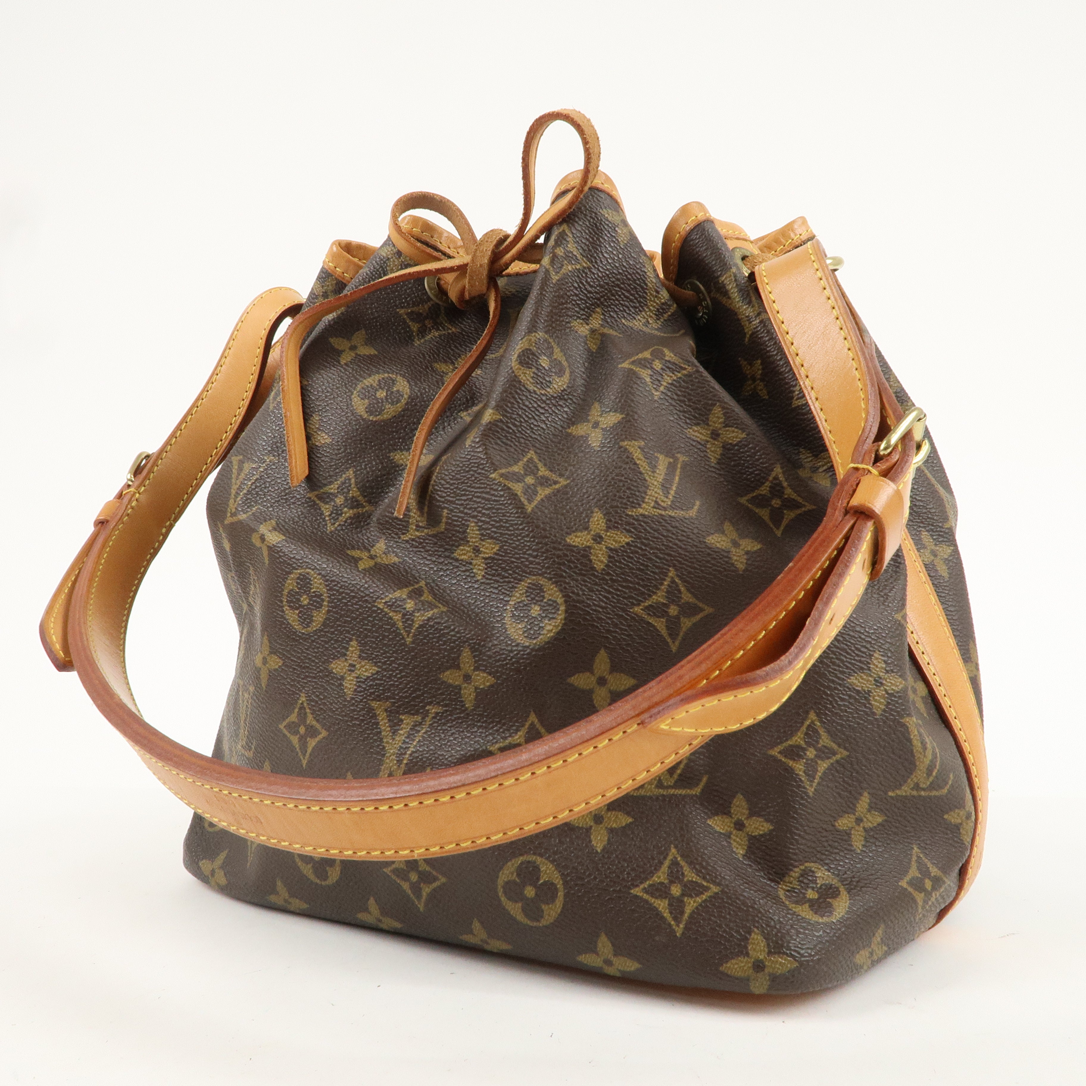 Louis Vuitton Monogram Petit Noe Shoulder Bag Brown M42226