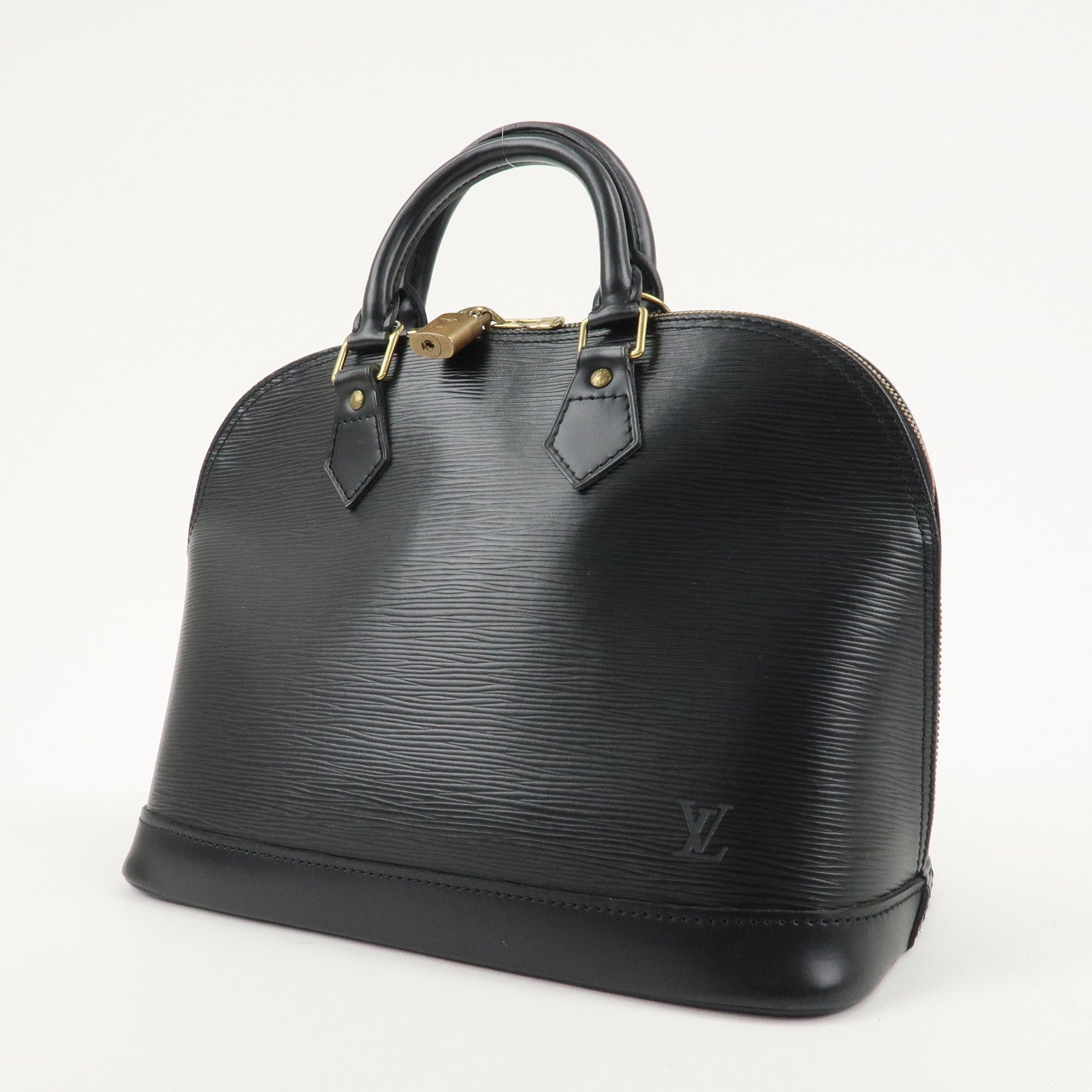 Louis Vuitton Epi Alma PM Hand Bag Noir Black M52142 Used