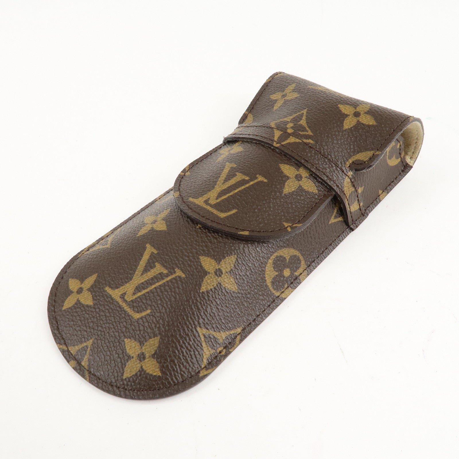 Louis Vuitton Monogram etui a lunettes lavel Glasses Case M62970 Used