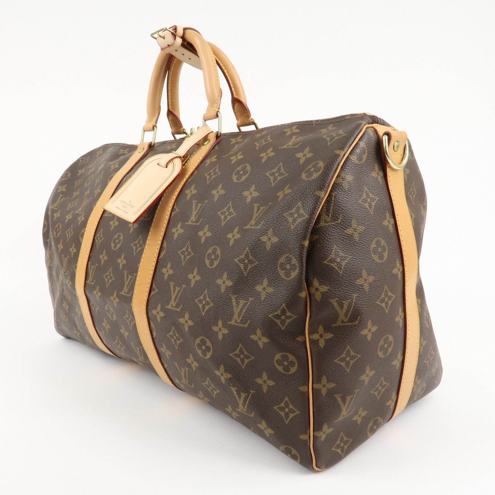 Louis Vuitton Monogram Keep All Bandouliere 50 Boston Bag M41416